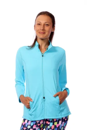 001- LuLu B Turquoise Zip Jacket