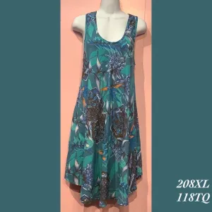 208XLX - 118TQ , Swing tank dress with pockets