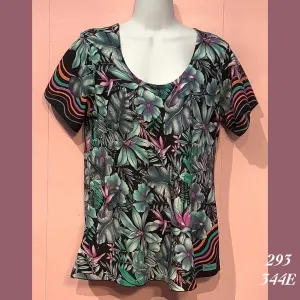 293X - 344E , Sleeved bias top plus size