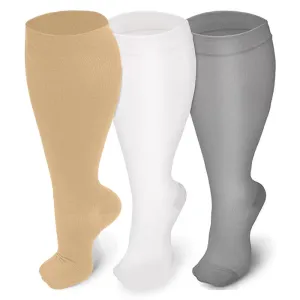 2XL-7XL Light Color Plus Size Compression Socks(3 Pairs)