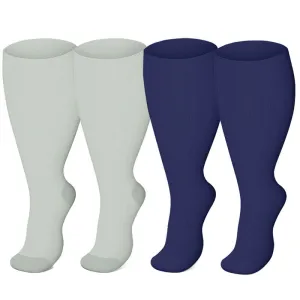 2XL-7XL Plus Size Bean Green Compression Socks