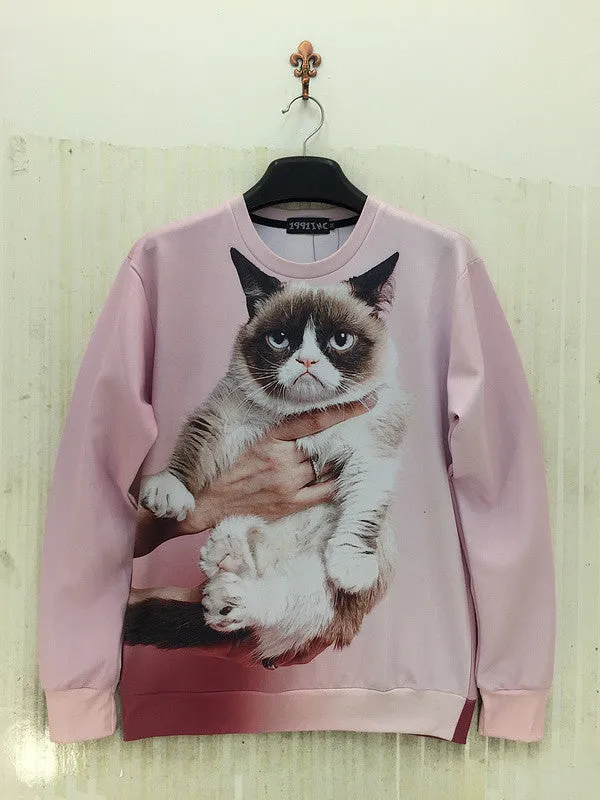 3D sweatshirts women's Grumpy Cat
