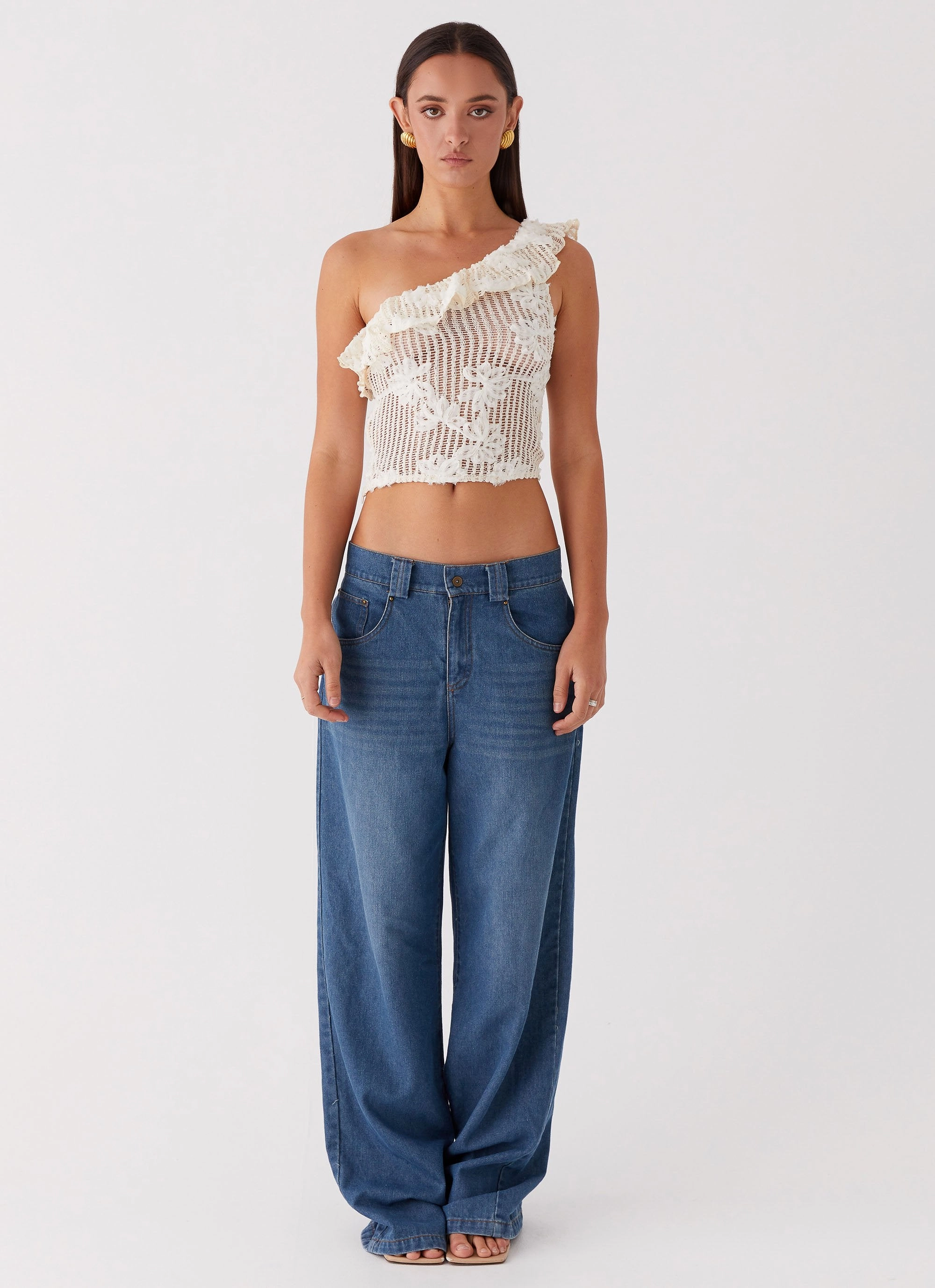 Juilette One Shoulder Top - Ivory DurableZipper