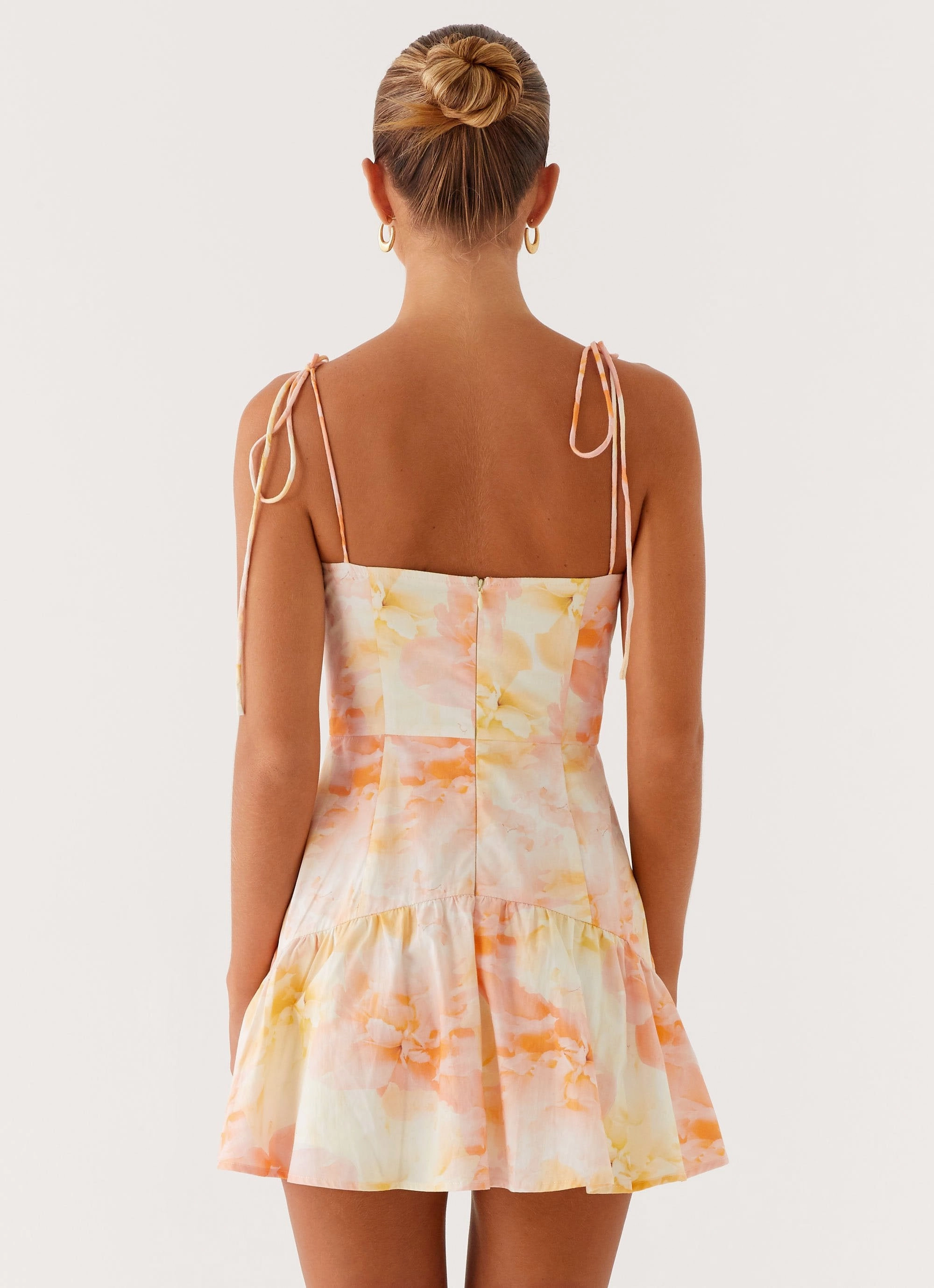 Abby Mini Dress - Floral Print Comfort Waist Fit