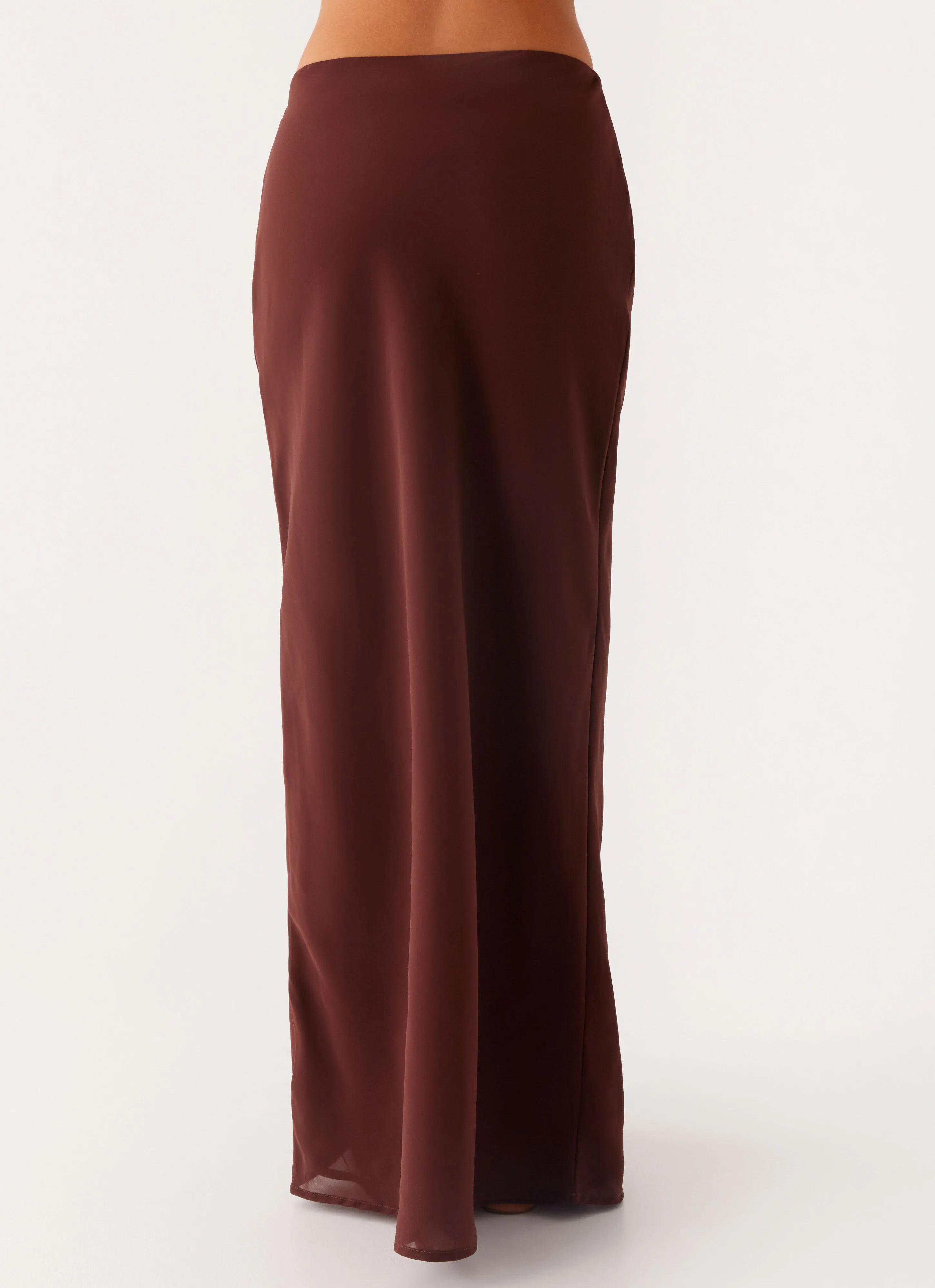 Elegant Flow Everyday Essential Sienna Sunset Maxi Skirt - Chocolate
