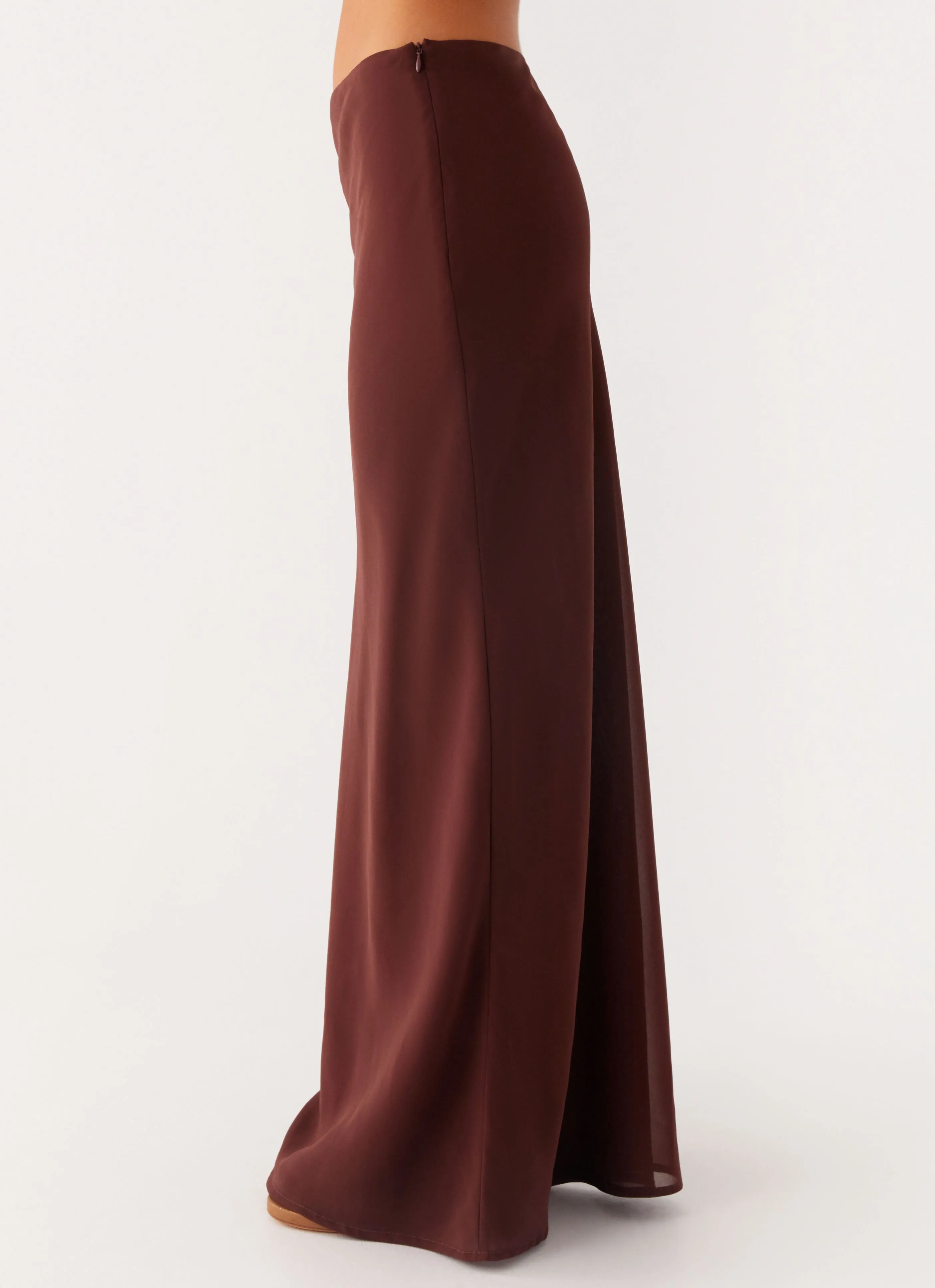 Sienna Sunset Maxi Skirt - Chocolate Fashion Pulse