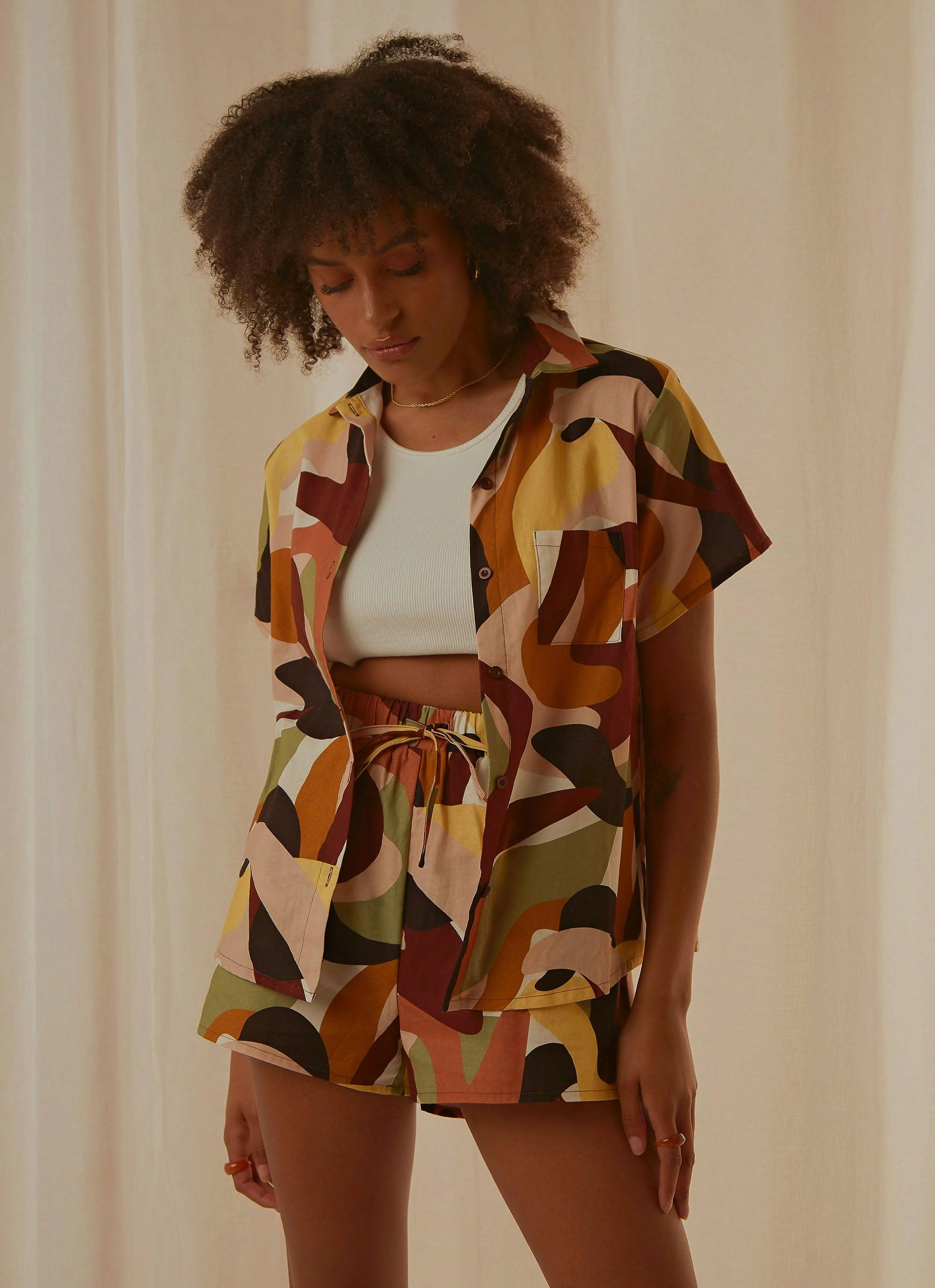 Paloma Shirt - Tropicola WrinkleResistantTextile