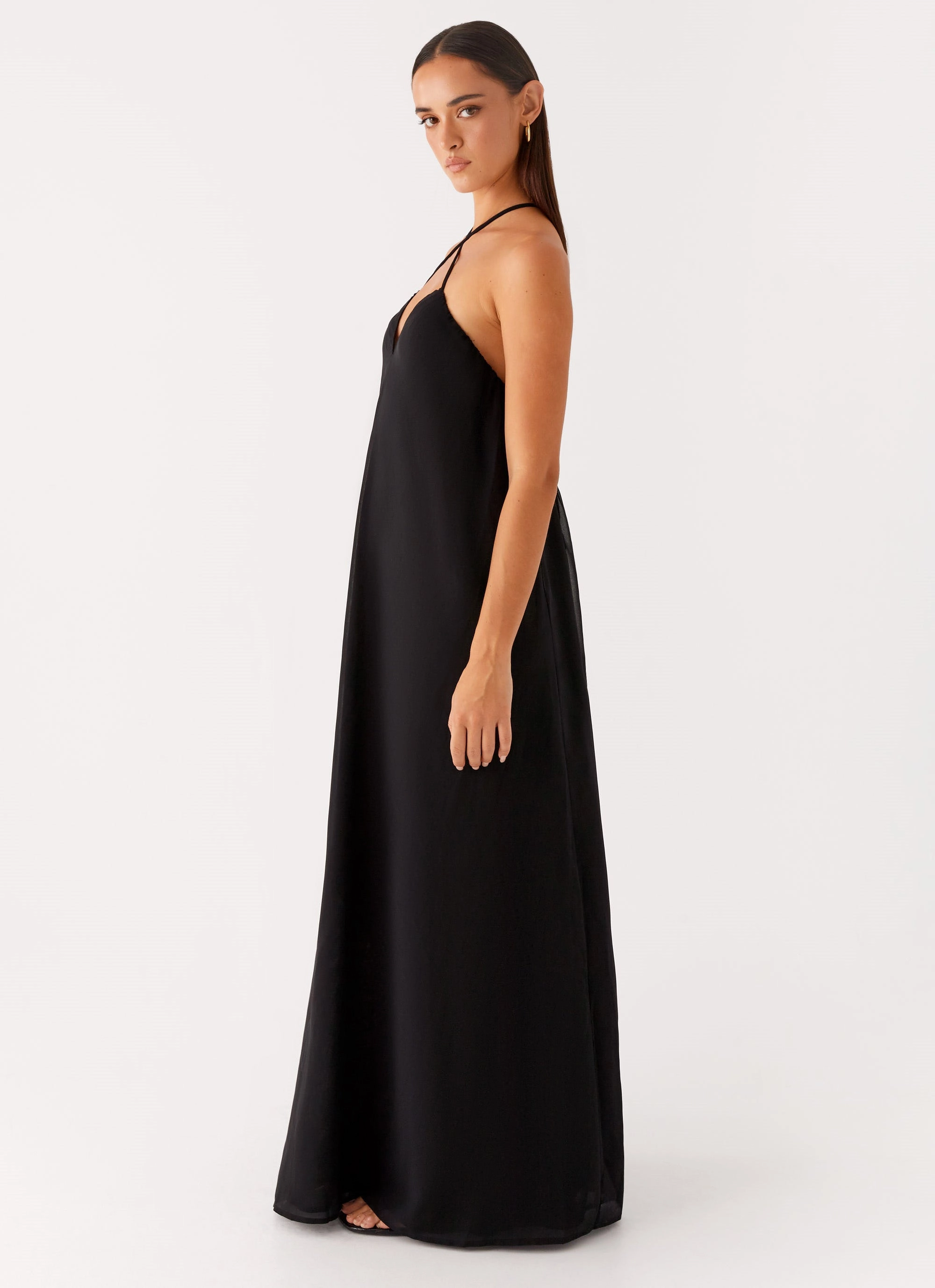 Saba Maxi Dress - Black Color-Blocked