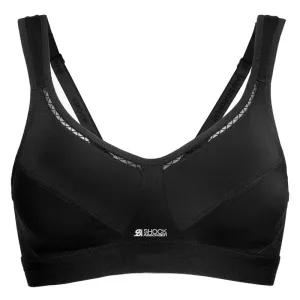 Active Classic Support Black Sports Bra - Shock Absorber