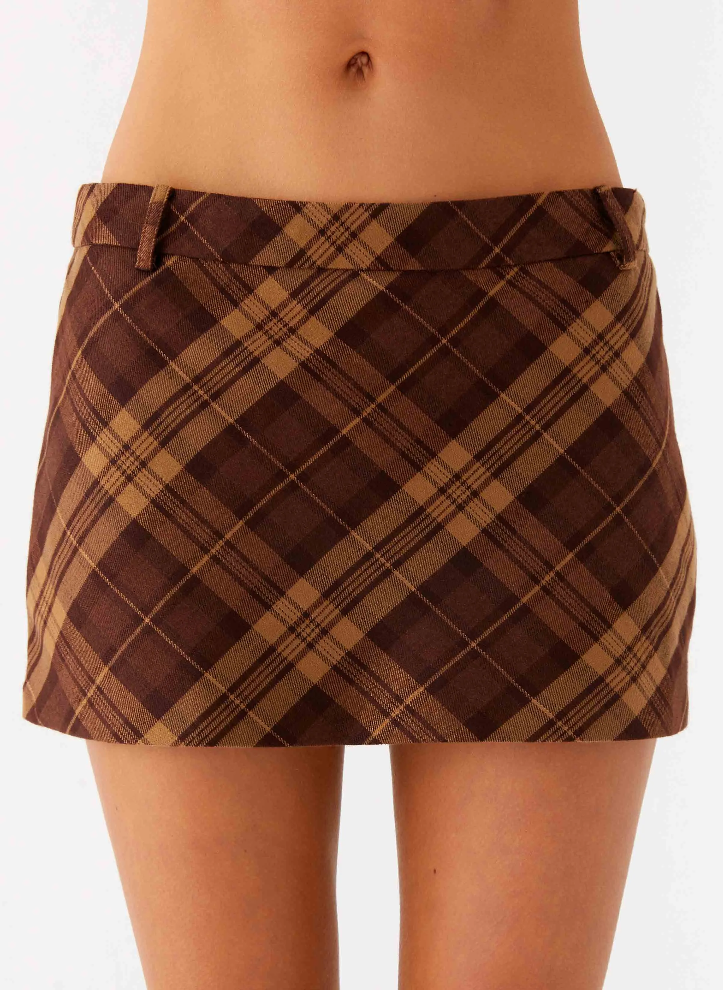 Smooth Cut Benson Mini Skirt - Plaid