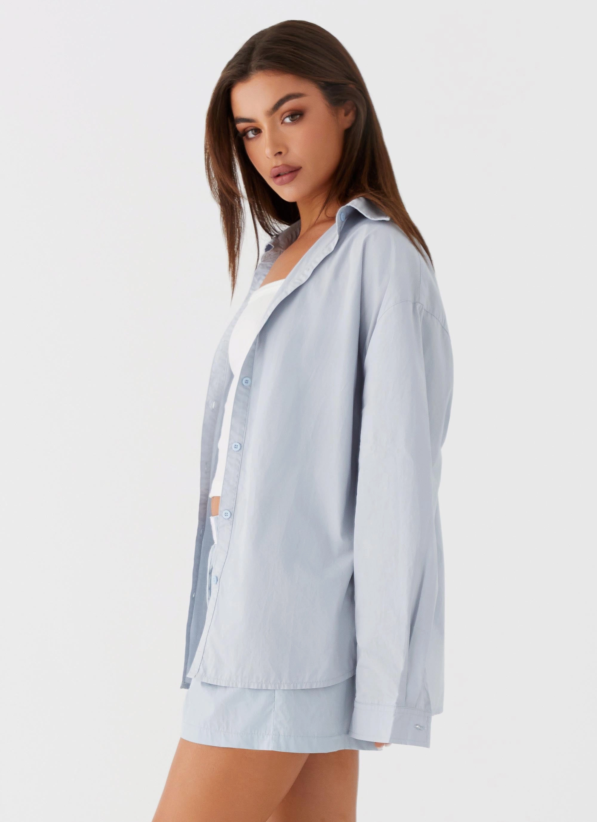 Easy Comfort Daywear Staple Emelda Long Sleeve Shirt - Blue