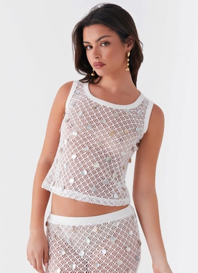 Whitehaven Shell Tank Top - White Smooth Finish ArticulatedJoints