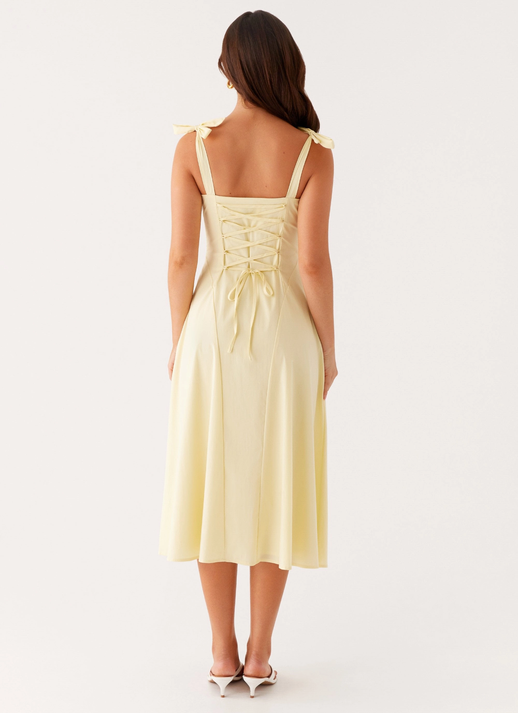 Adela Midi Dress - Yellow Everyday-Use Vibrant Edge