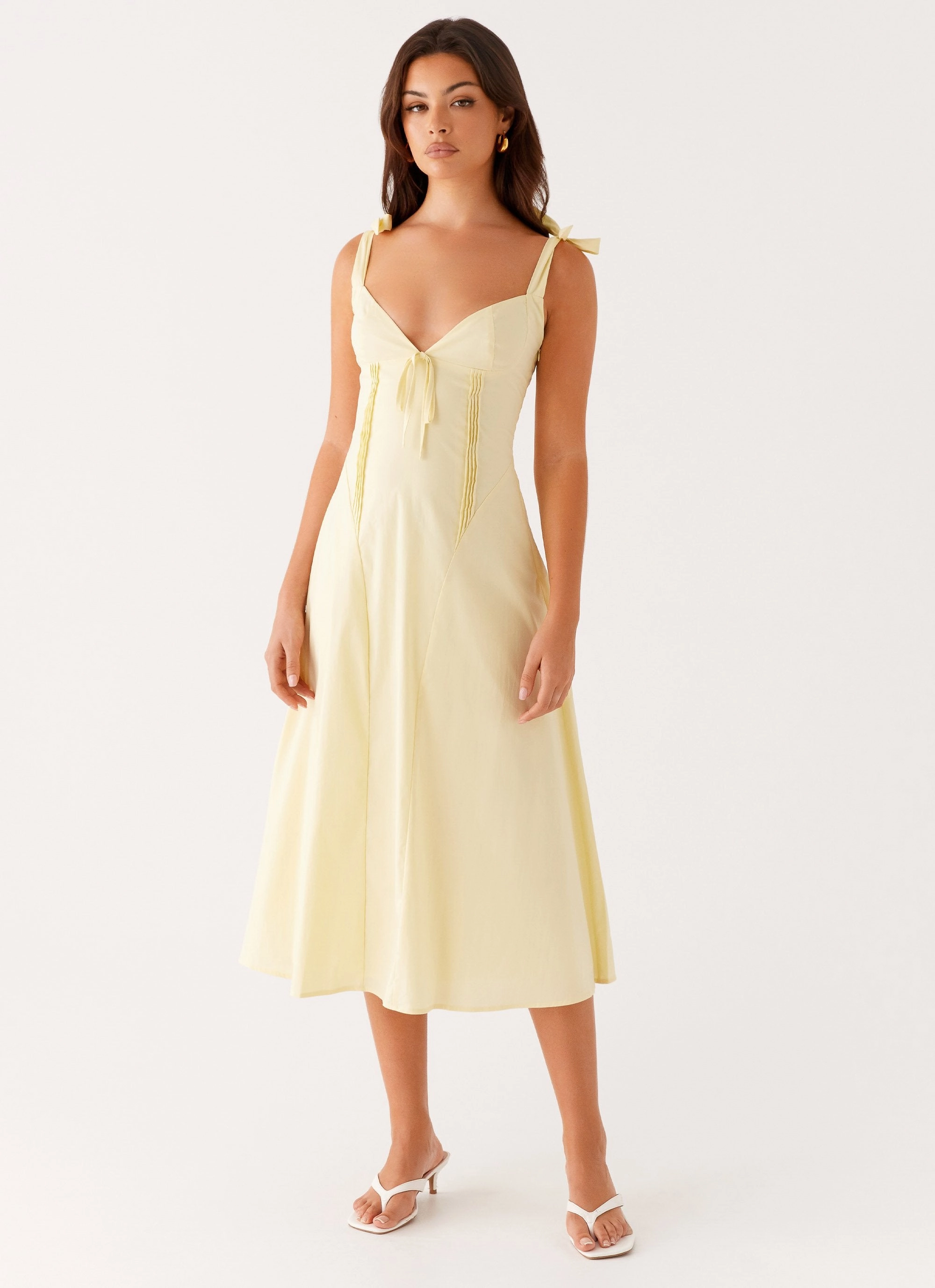 Adela Midi Dress - Yellow Essential Piece
