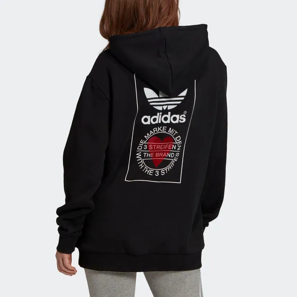 adidas originals Valentine's Day Series Back Printing Logo Sweatshirt Black