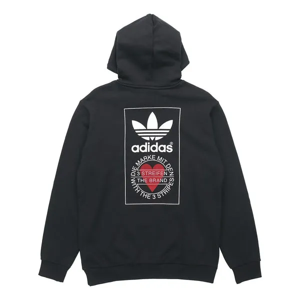 adidas originals Valentine's Day Series Back Printing Logo Sweatshirt Black