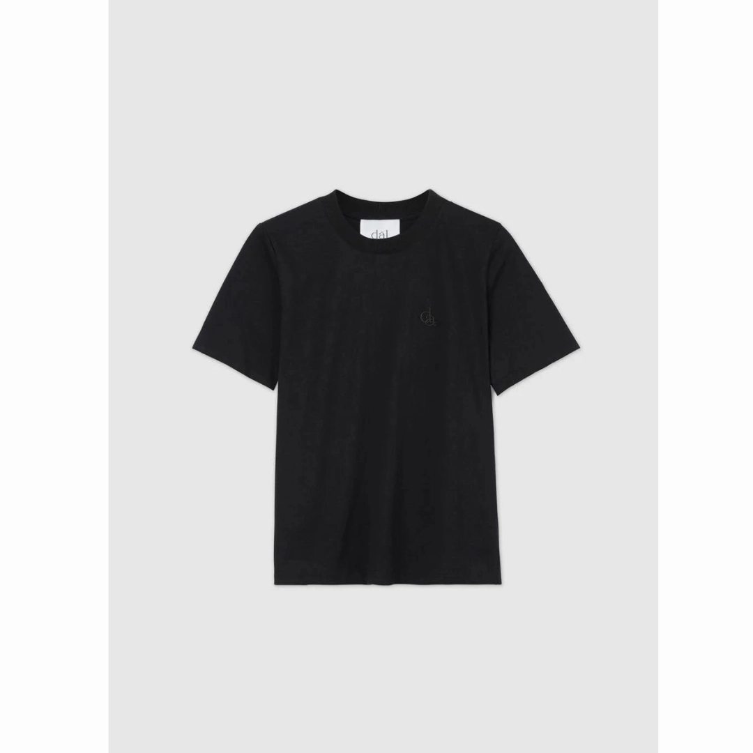 DAL THE LABEL Essential Organic Cotton T-Shirt, Black Durable Hem