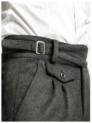 Aidase winter outfits men Autumn And Winter New Korge Men's Merino Wool Slim Pants Gurkha Woolen Thickened Casual Pants 9 Points Plus Size Thick 6XL
