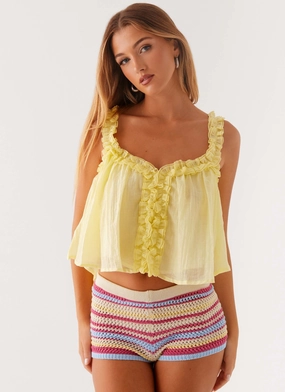 Lightweight Blouse LowImpact Manufacturing Aimee Top - Yellow