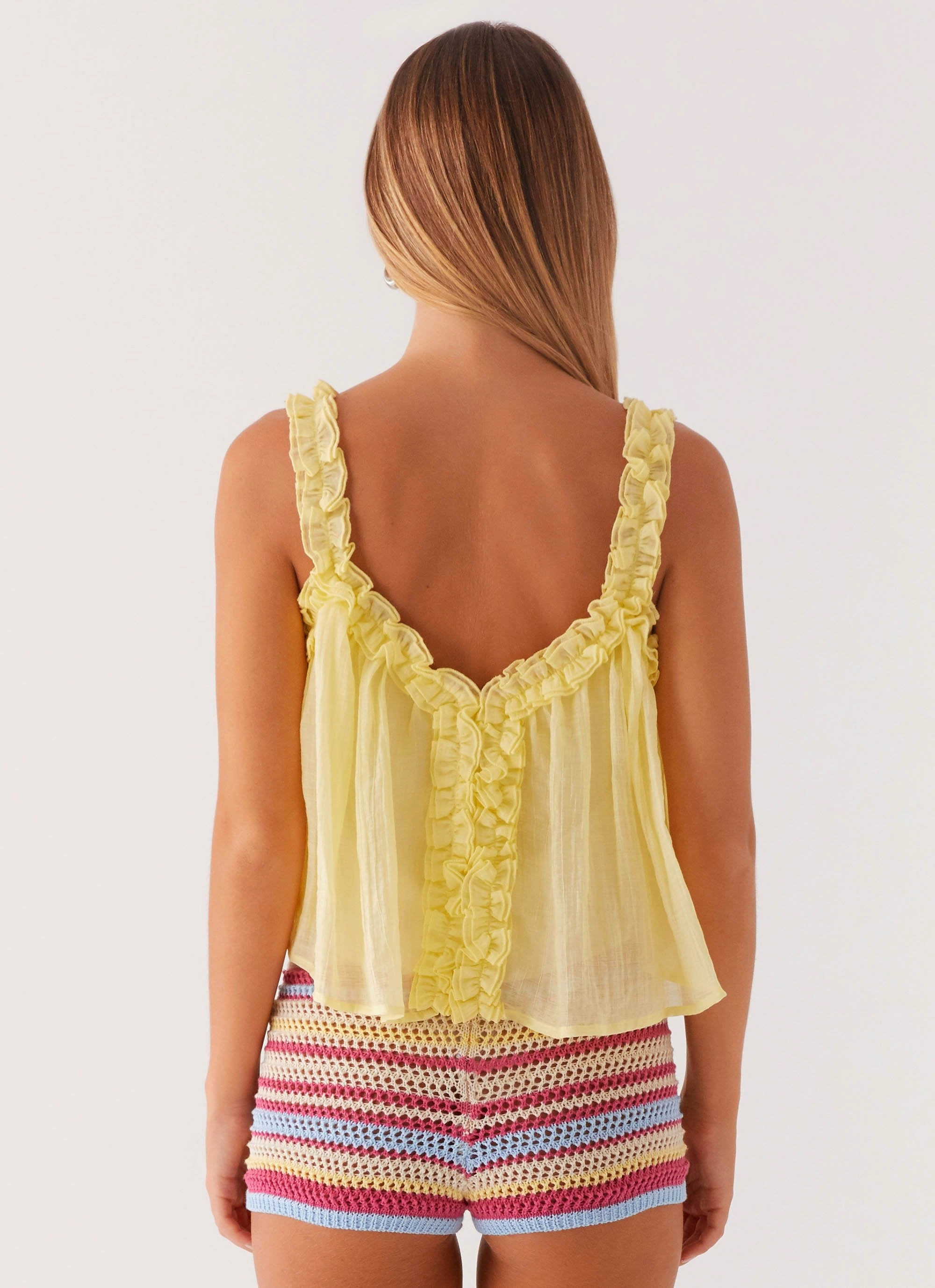 Aimee Top - Yellow Flexible Design Durable Reinforced Shoulders