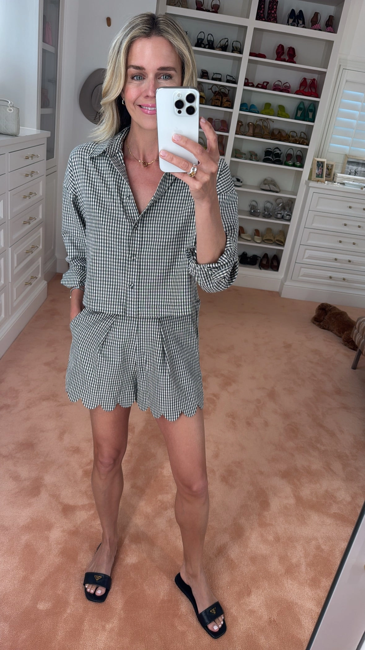 Ventilation Panel Non Restrictive Fit MASON'S DAUGHTER | Margot Short, Black & Ivory Gingham