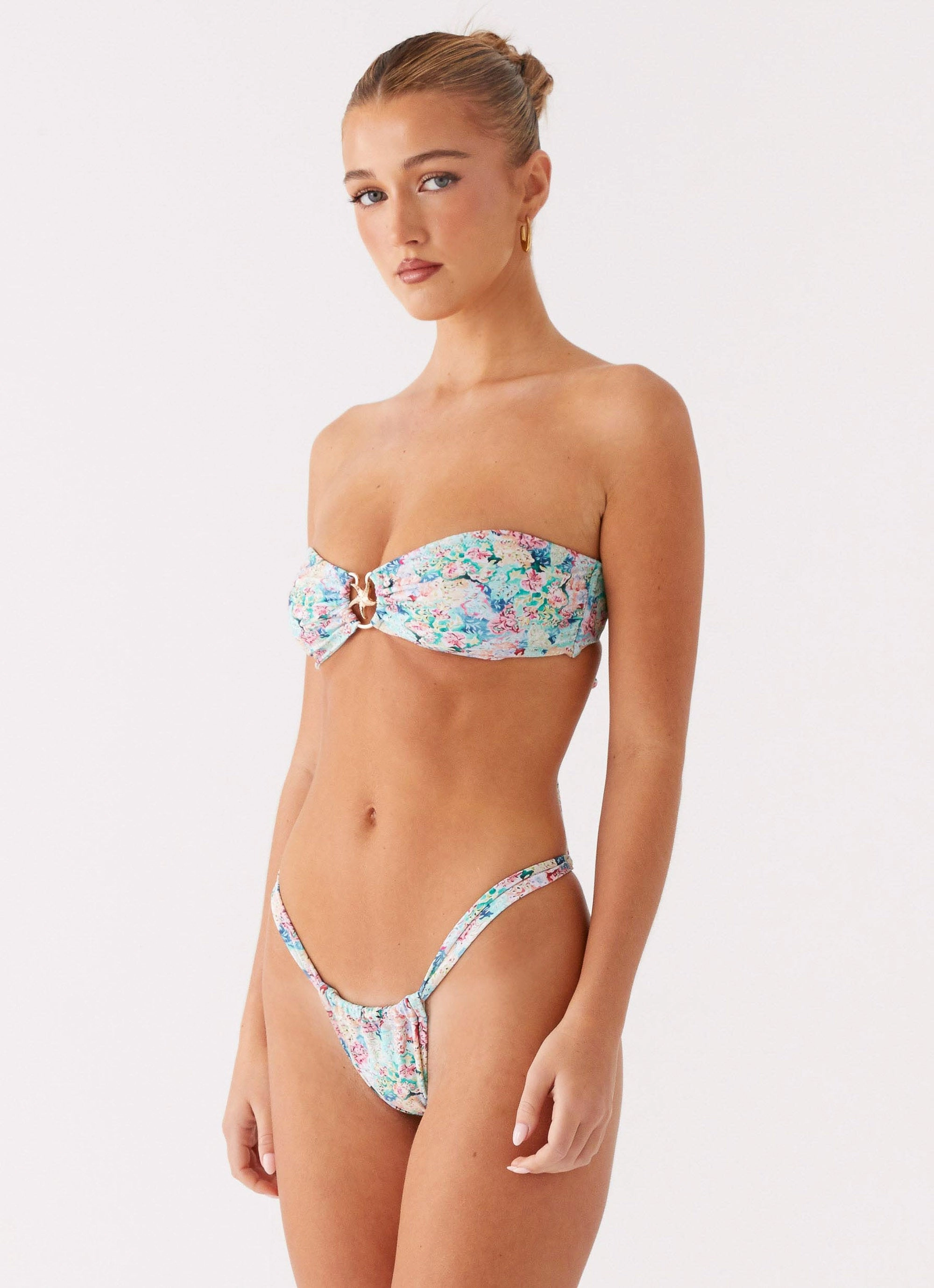 Airlie Scrunch Bikini Bottoms - Santorini Floral Thermal Retention