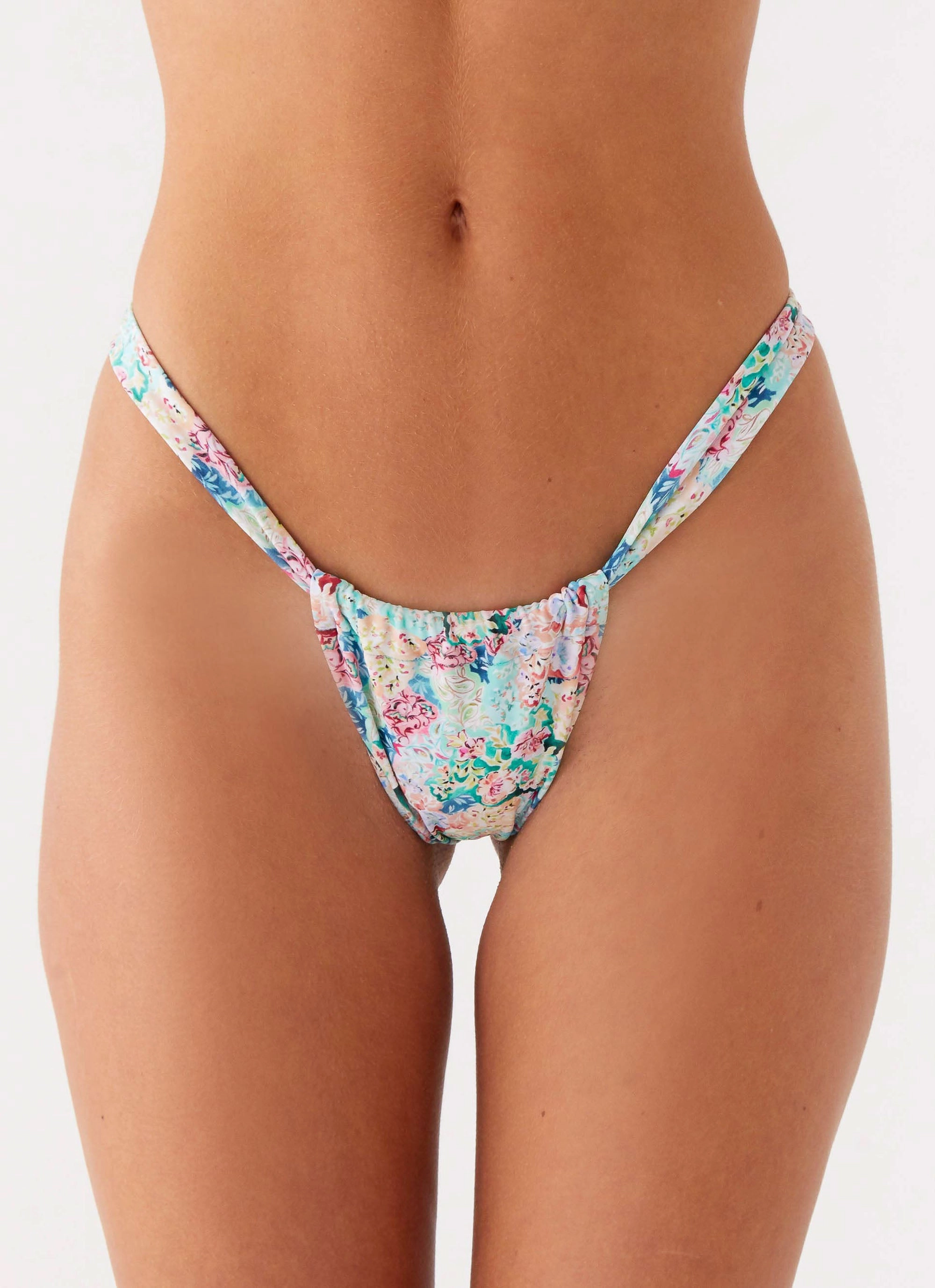Airlie Scrunch Bikini Bottoms - Santorini Floral Stackable Storage Design