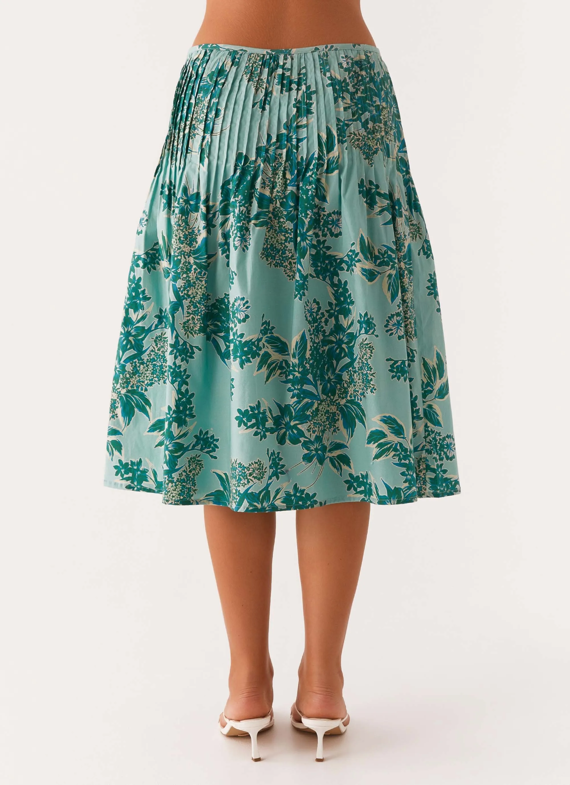 Dreamscape Midi Skirt - Cloud Nine Floral Fashion Energy