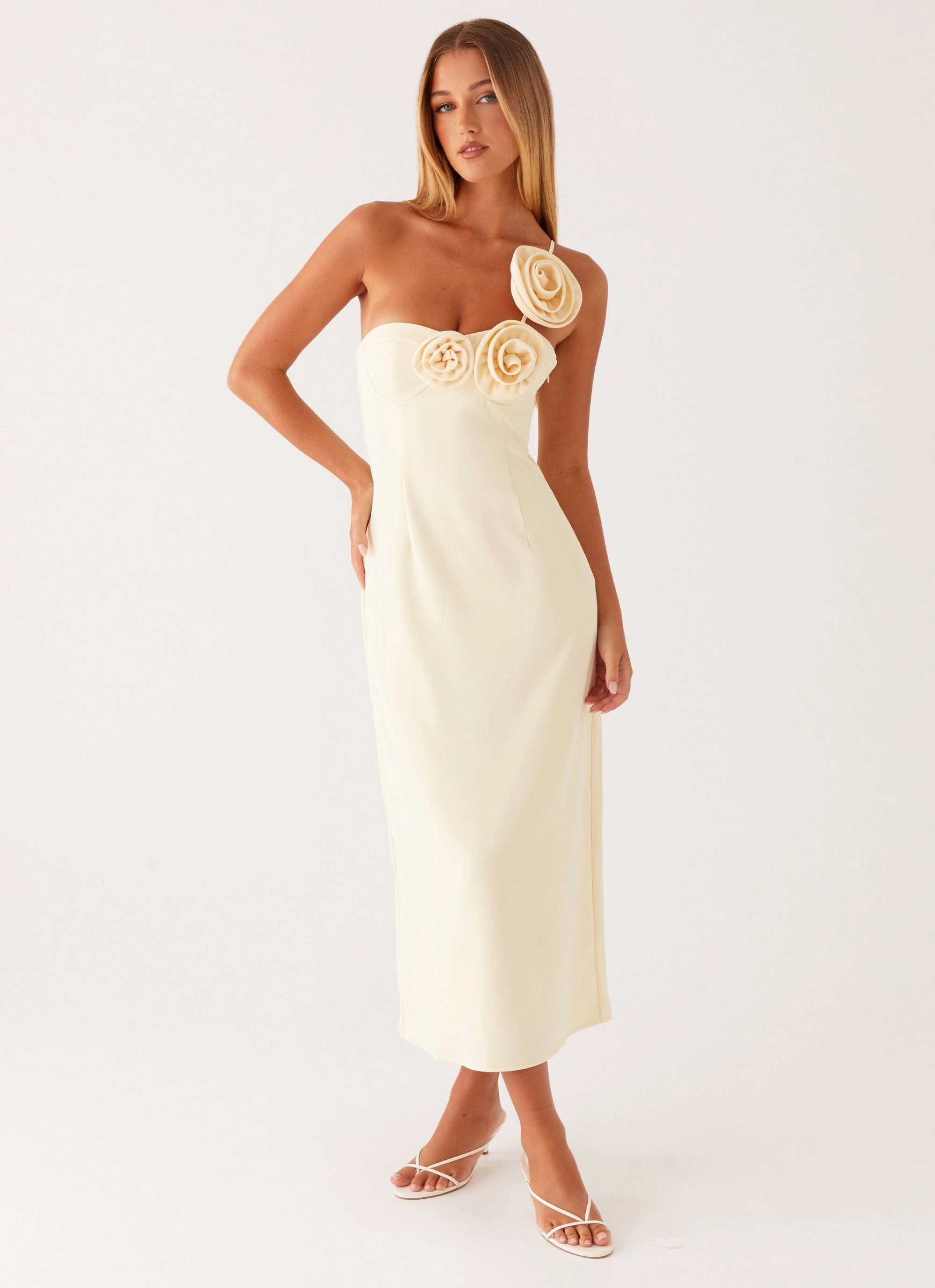 Sweetpea Midi Dress - Yellow Flattering Shape
