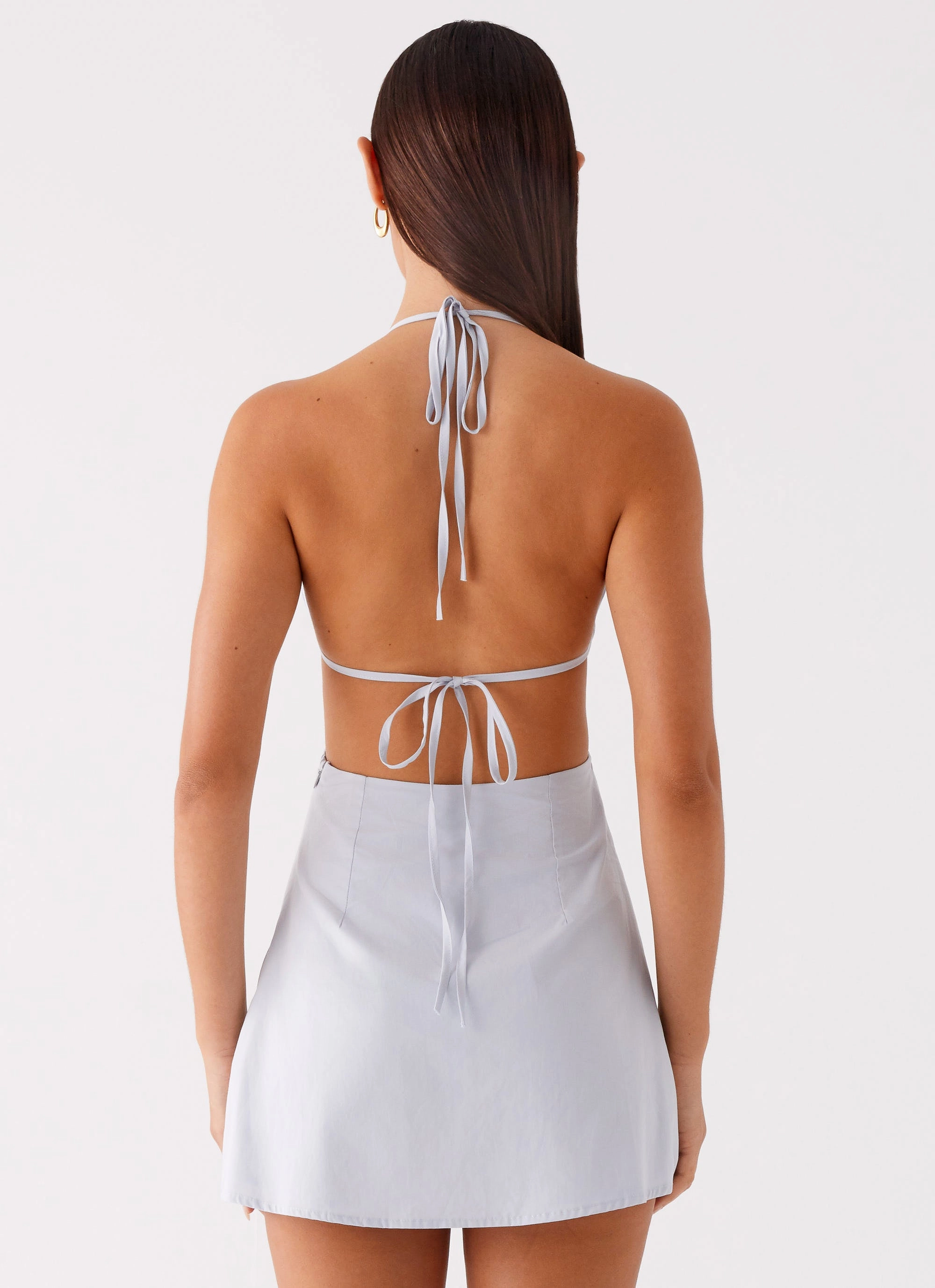 Albie Mini Dress - Cornflower Blue Feather Light