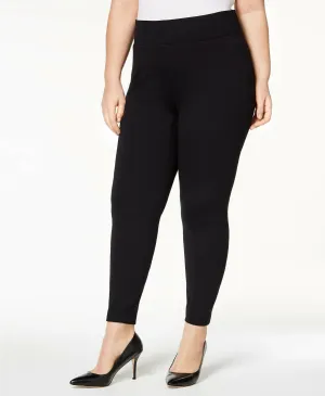 Alfani Women Plus Size Ponte-Knit Leggings in Deep Black - size 3X