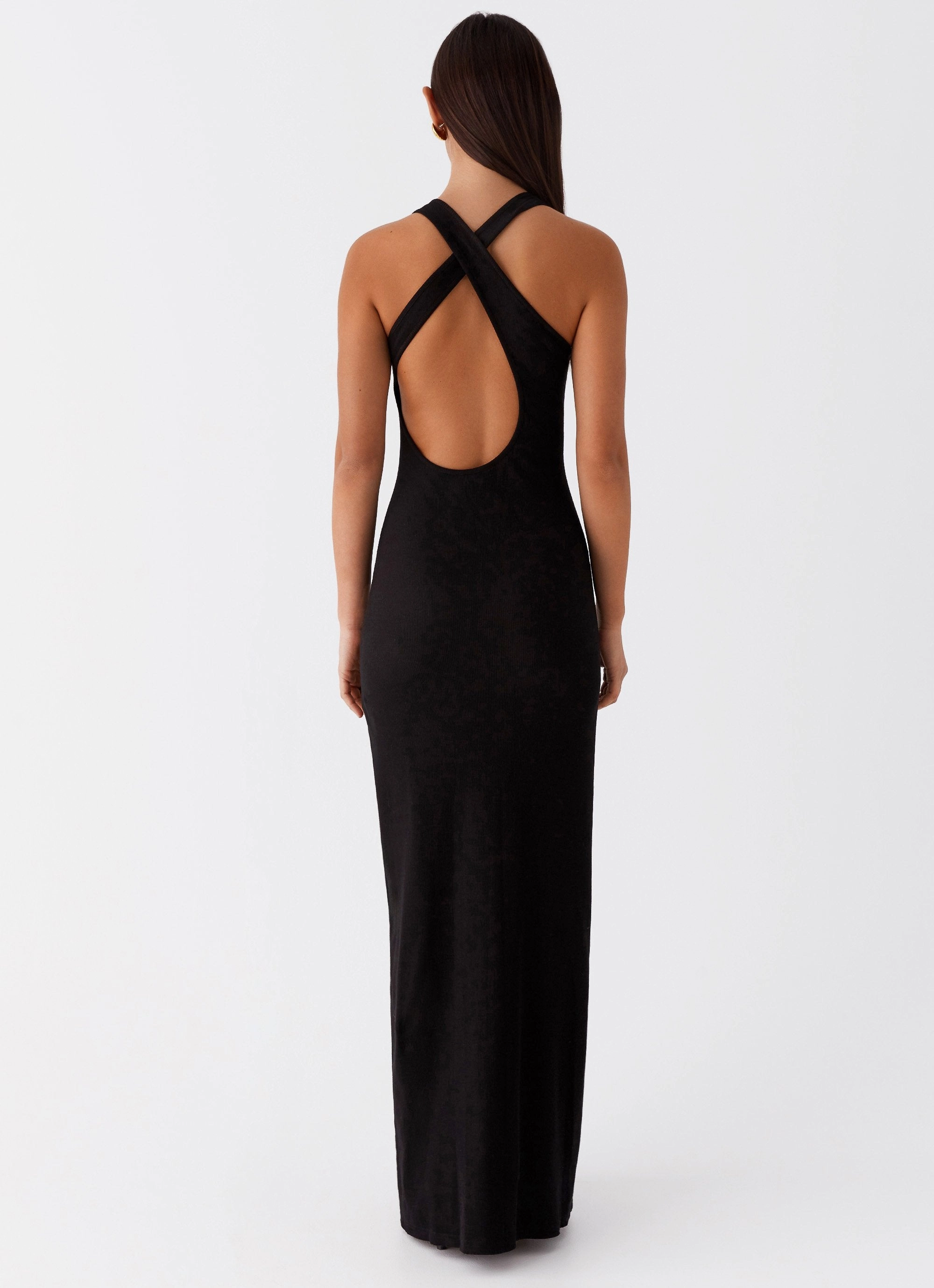 Alice Cut Out Maxi Dress - Black Celebrity-Inspired