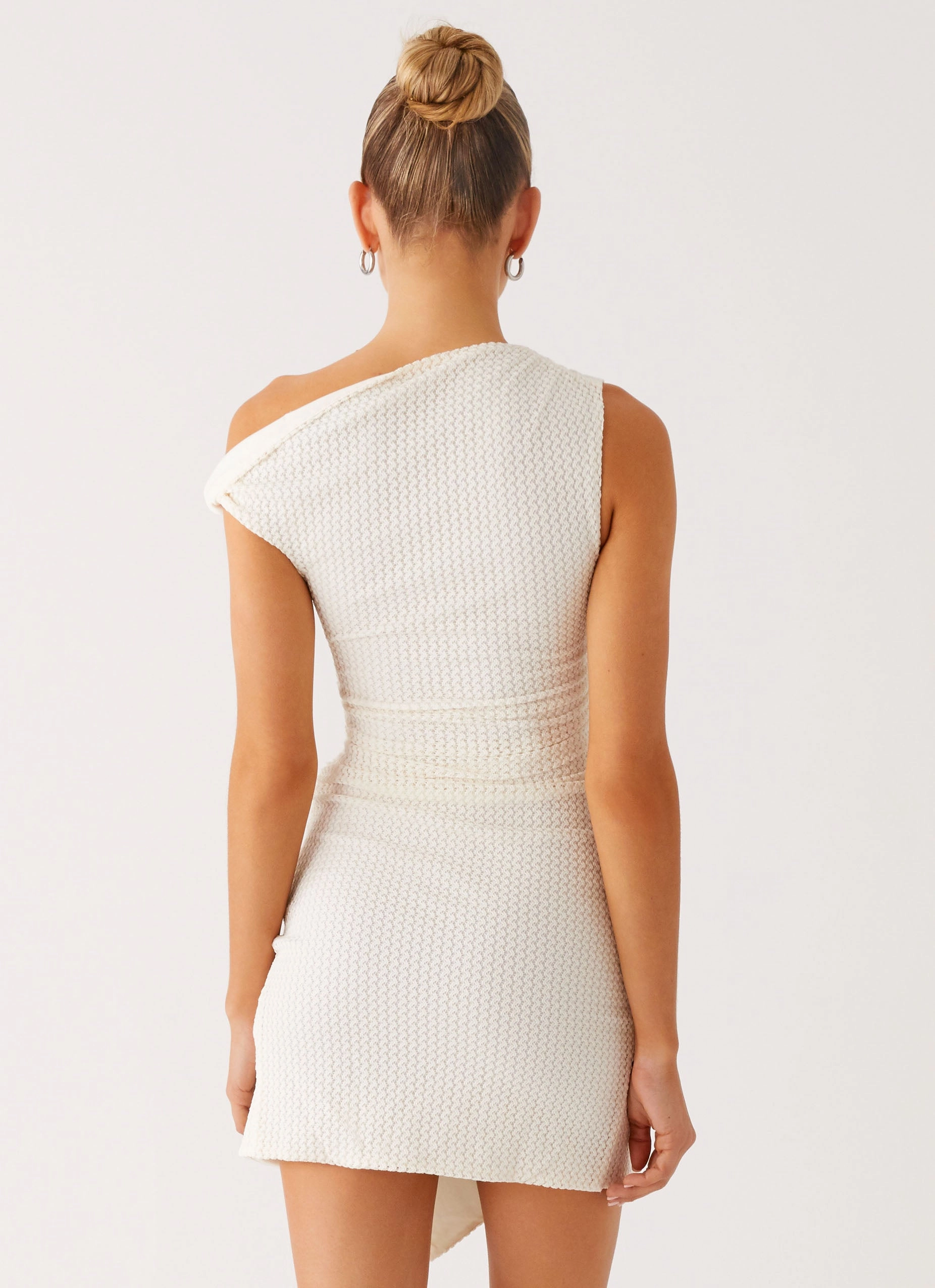 Alina Mini Dress - Ivory Office Friendly Anti-bacterial