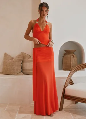 All Day Comfort Blaze Maxi Skirt - Fire Red Blaze Maxi Skirt - Fire Red Couture Inspired