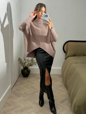 Brielle Pu Midi Skirt / Black Chic Appeal