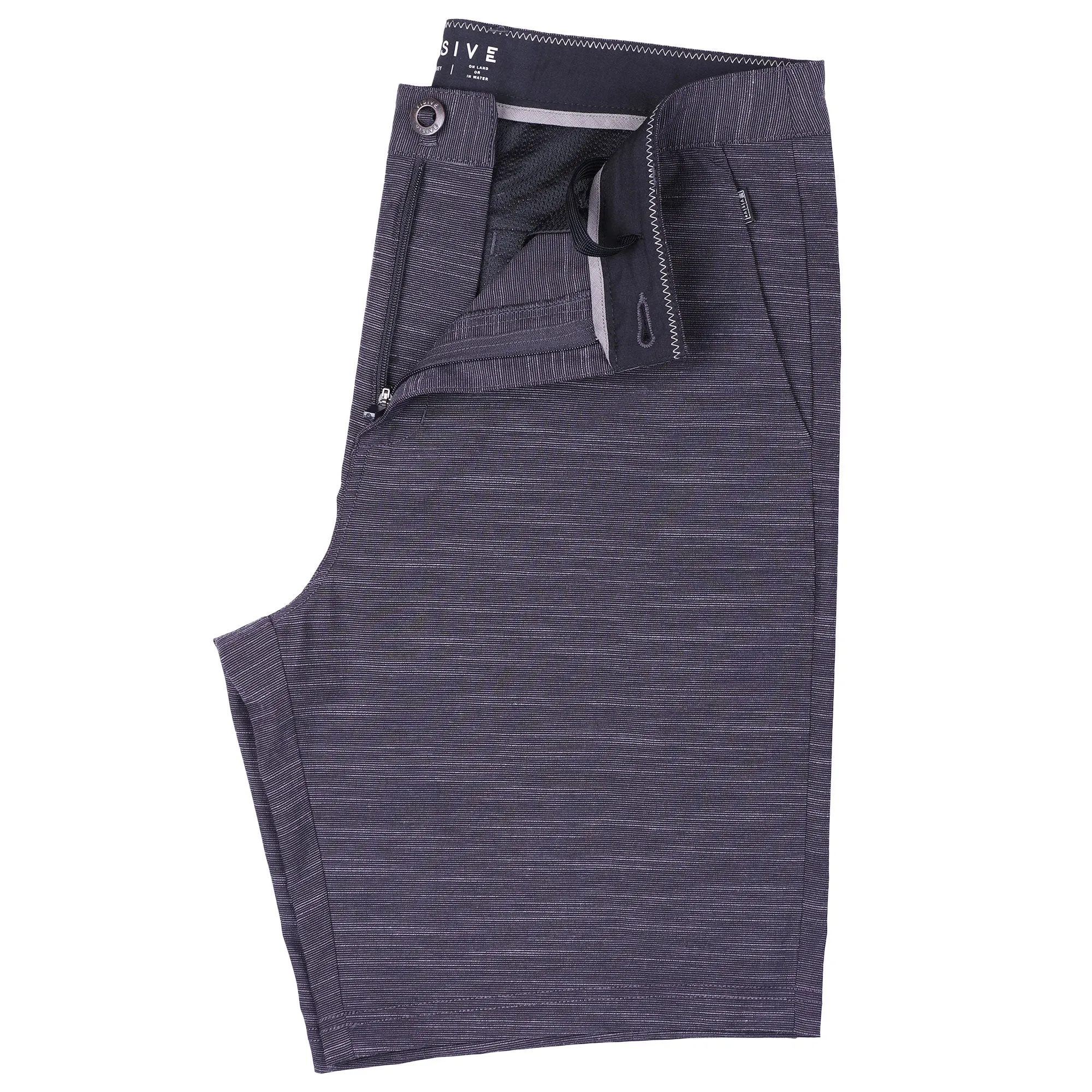 All In One Mens Hybrid Shorts - Slub Silver