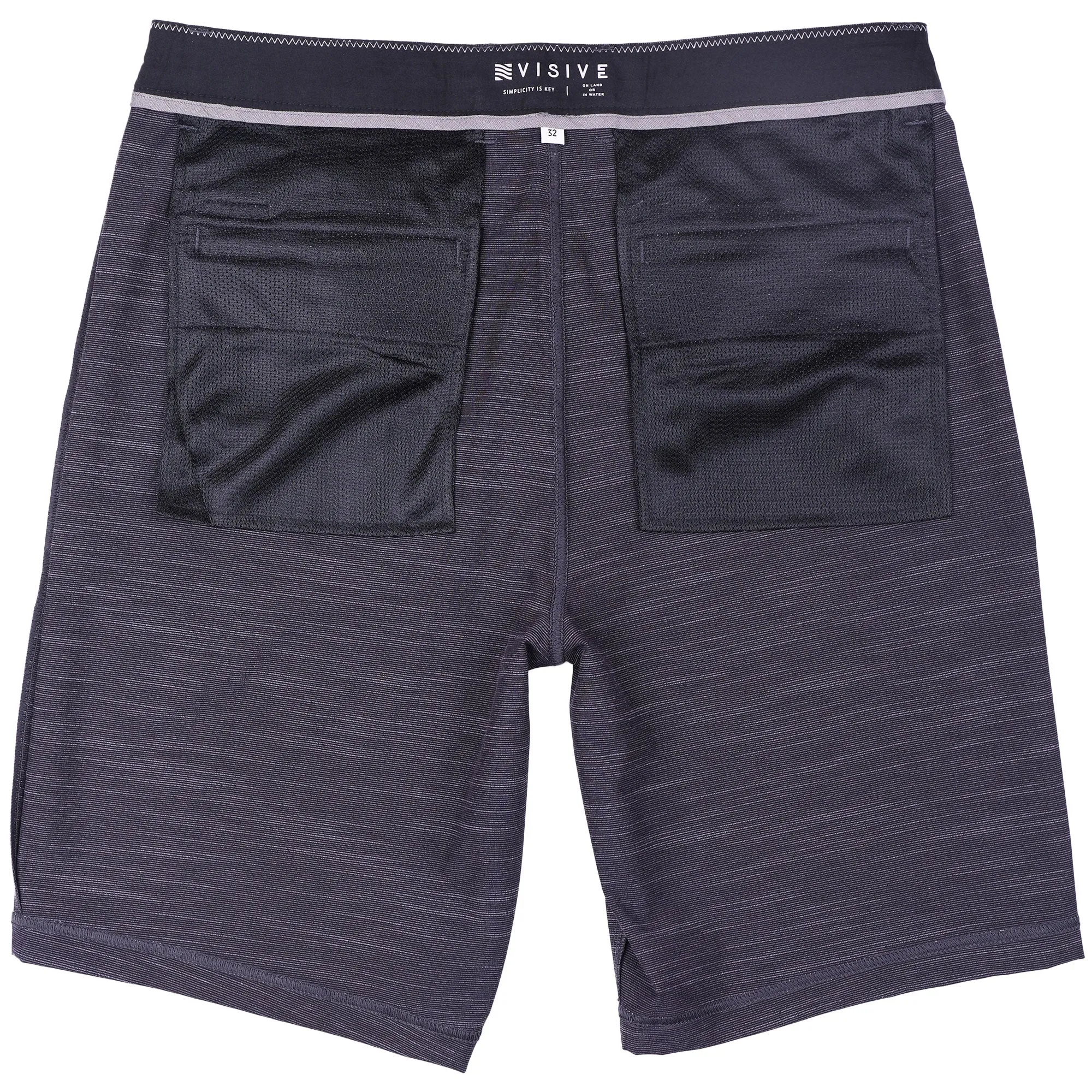 All In One Mens Hybrid Shorts - Slub Silver