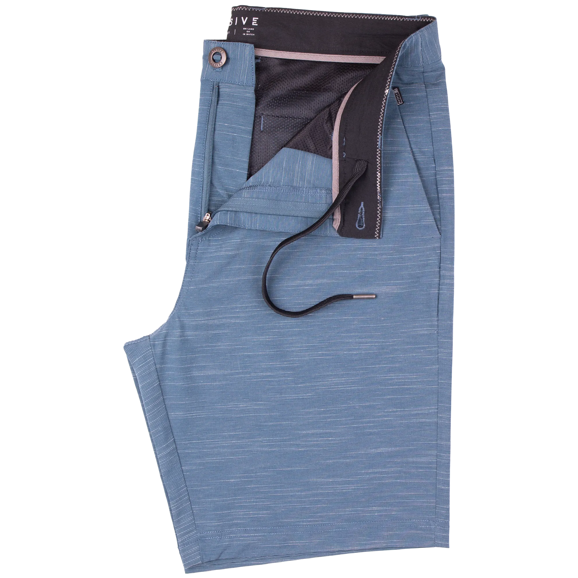 All In One Mens Hybrid Shorts - Slub Silver