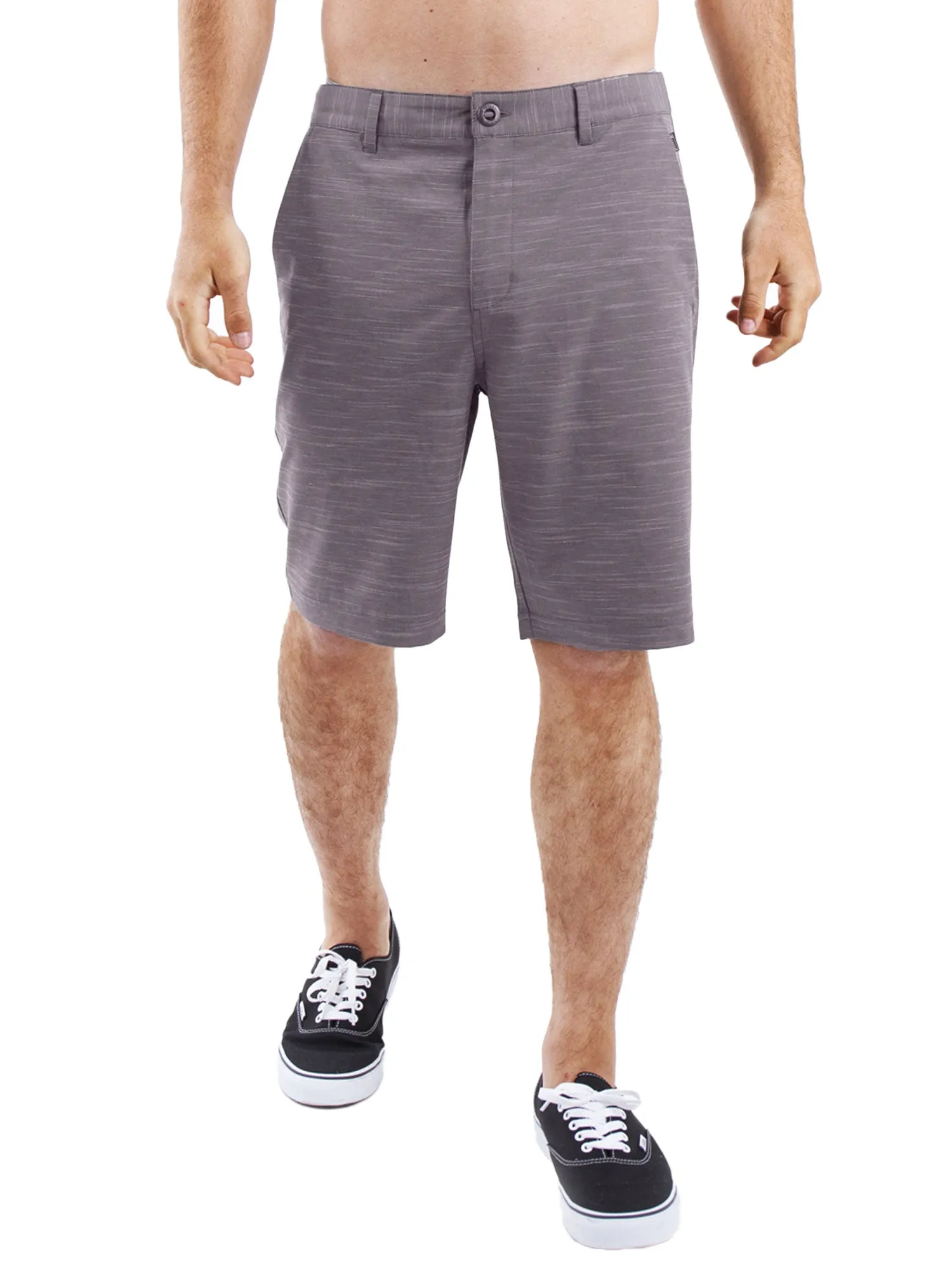 All In One Mens Hybrid Shorts - Slub Silver