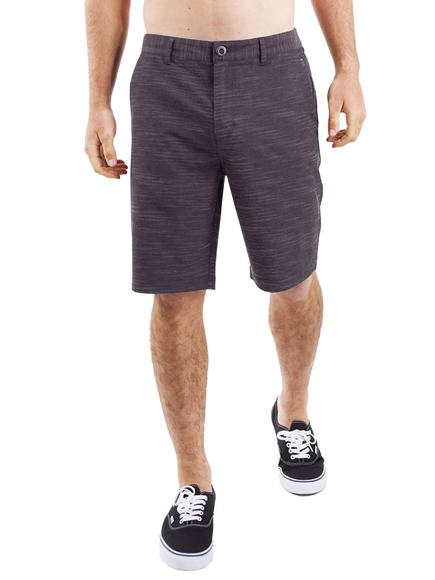 All In One Mens Hybrid Shorts - Slub Silver