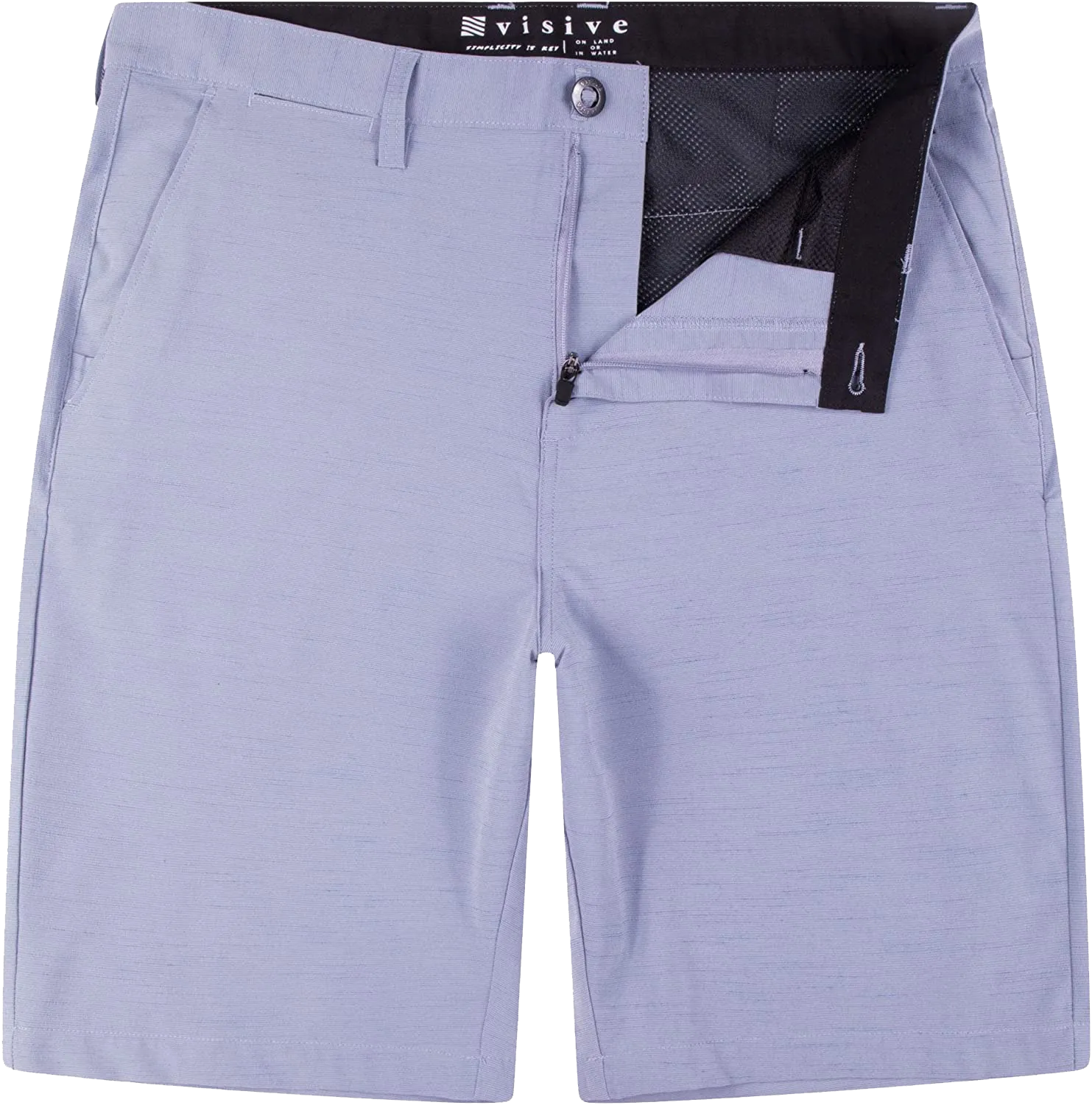 All In One Mens Hybrid Shorts - Slub Silver