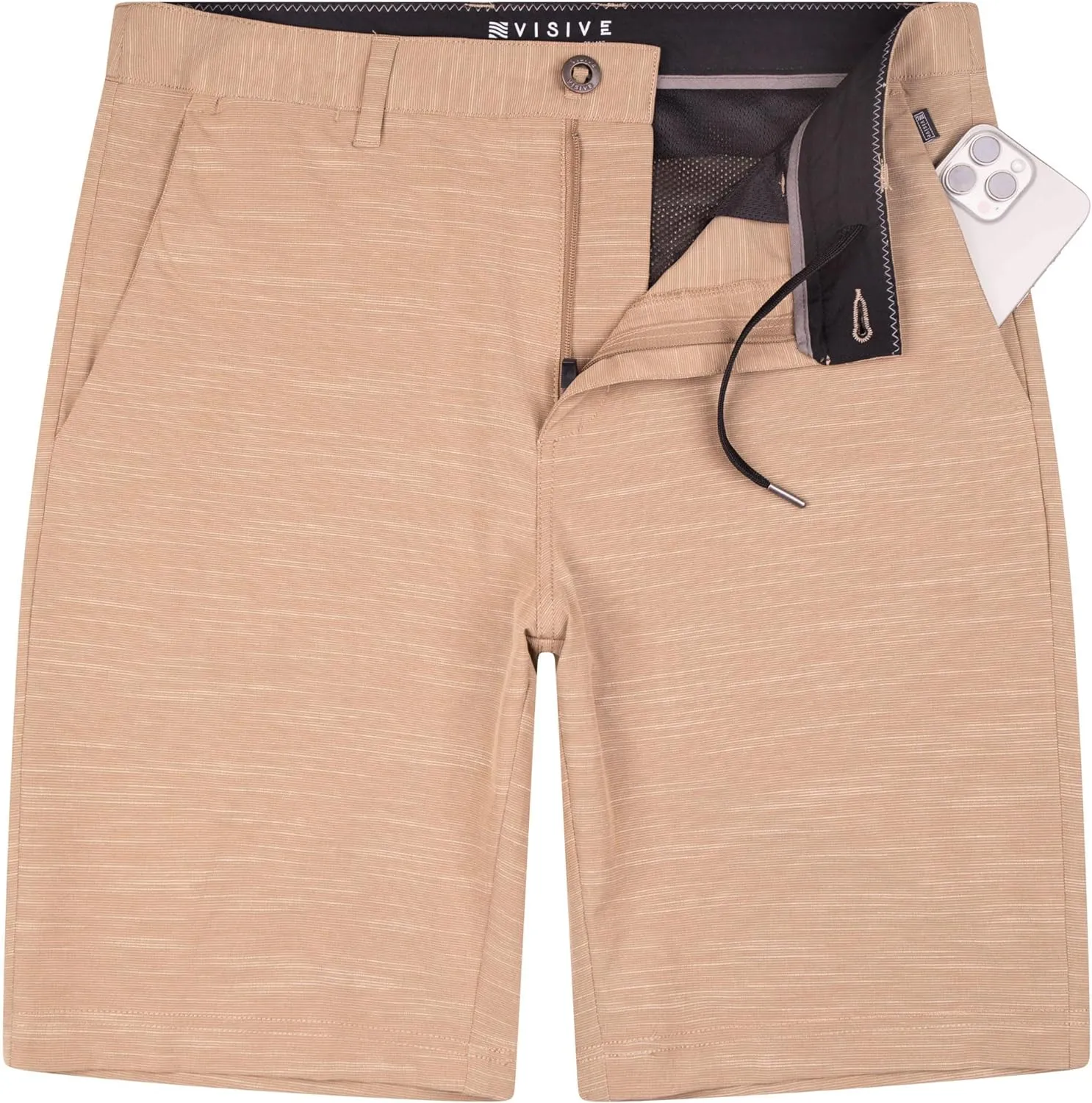 All In One Mens Hybrid Shorts - Slub Silver
