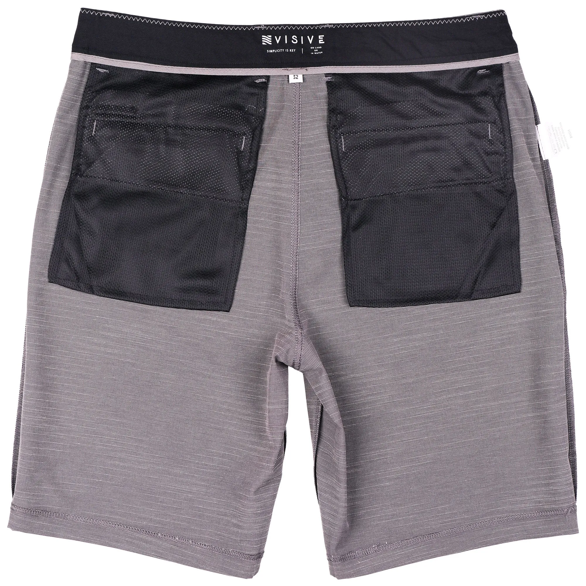 All In One Mens Hybrid Shorts - Slub Silver