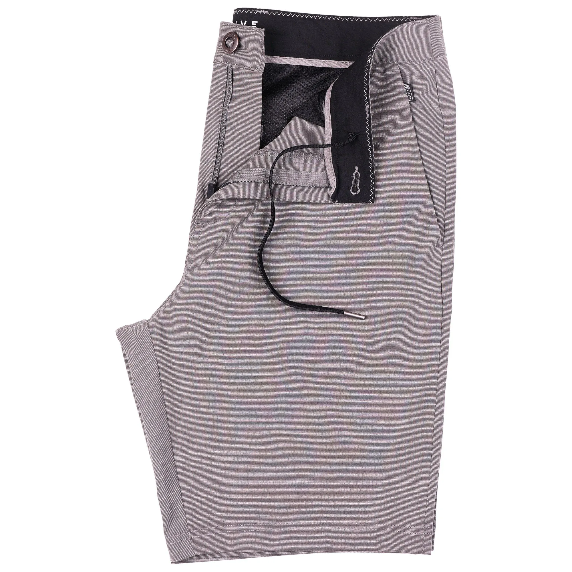 All In One Mens Hybrid Shorts - Slub Silver