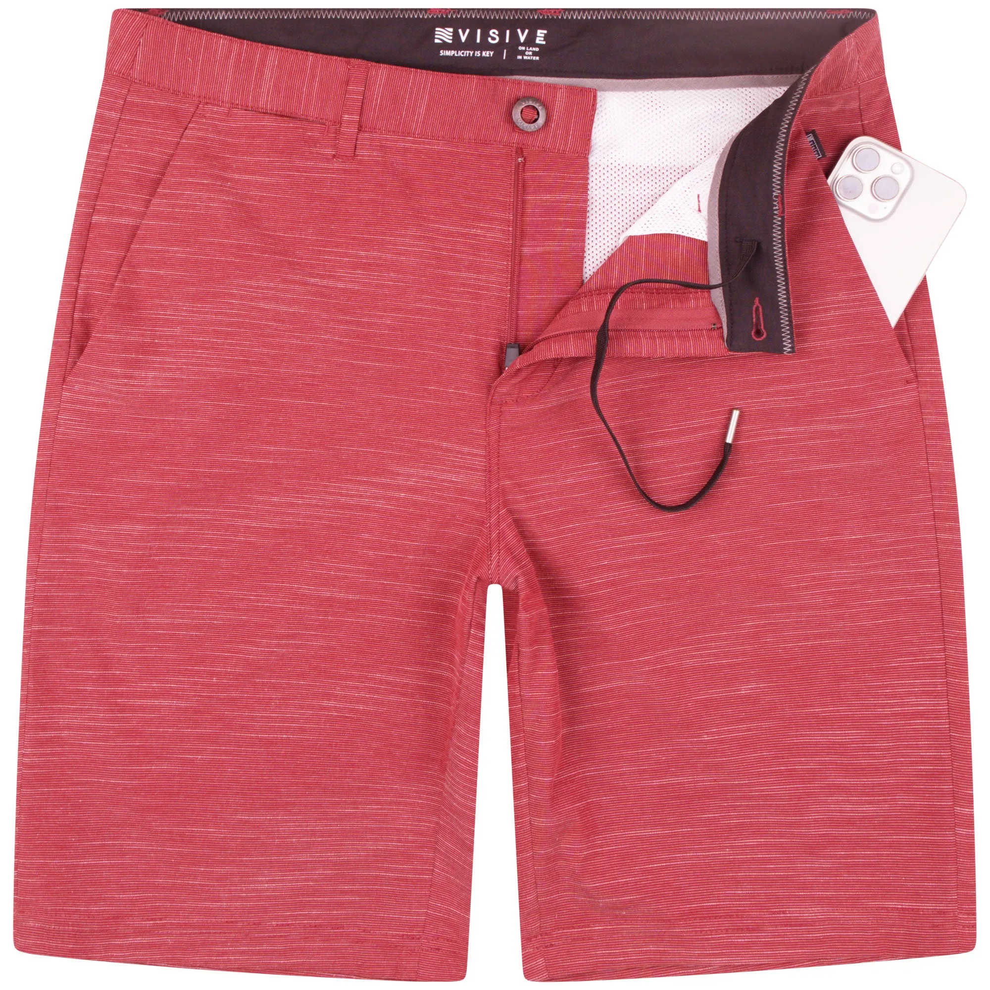 All In One Mens Hybrid Shorts - Slub Silver