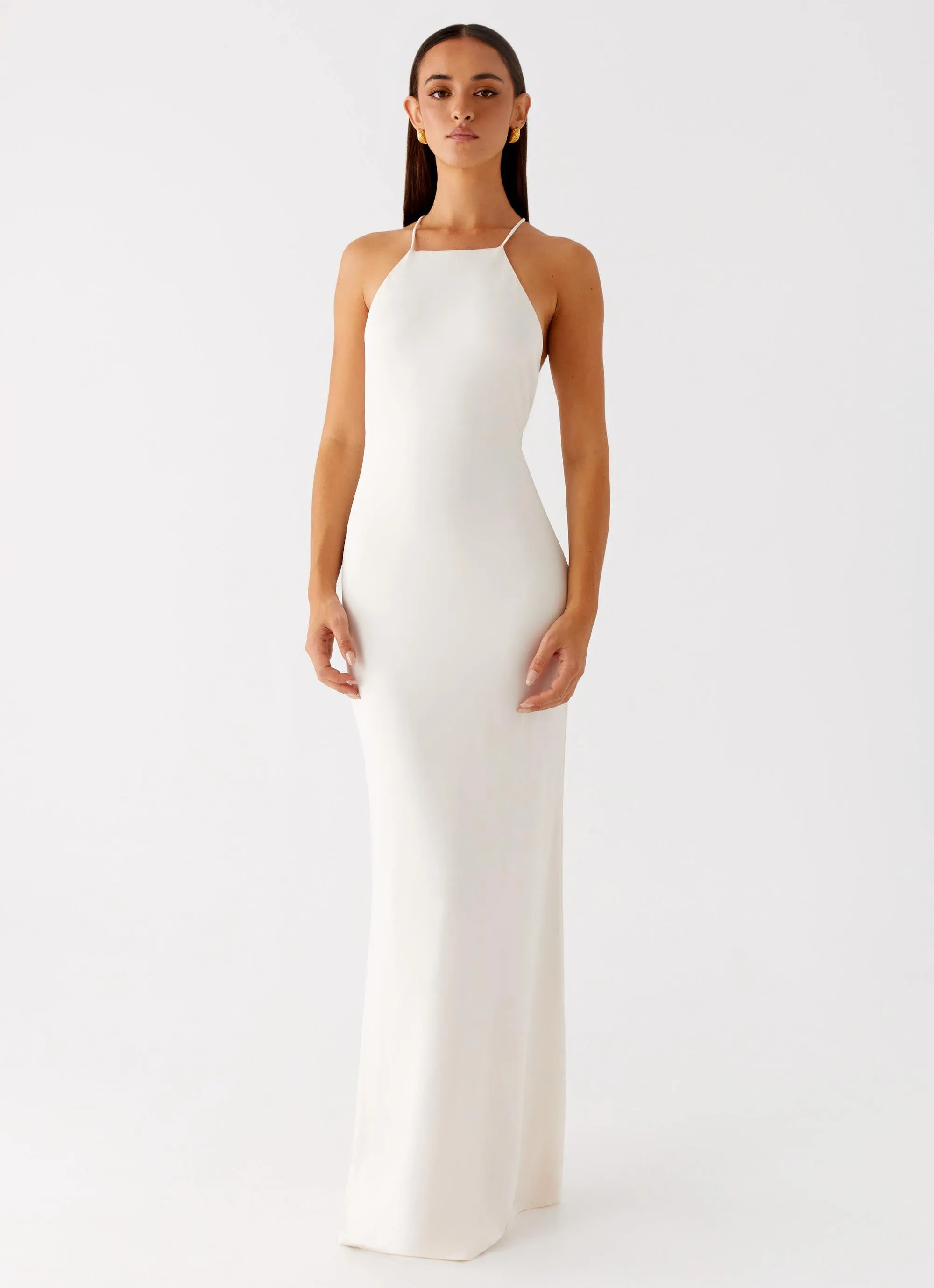 Workwear Approved Affordable Fashion Raffa Pearl Maxi Dress - Ivory