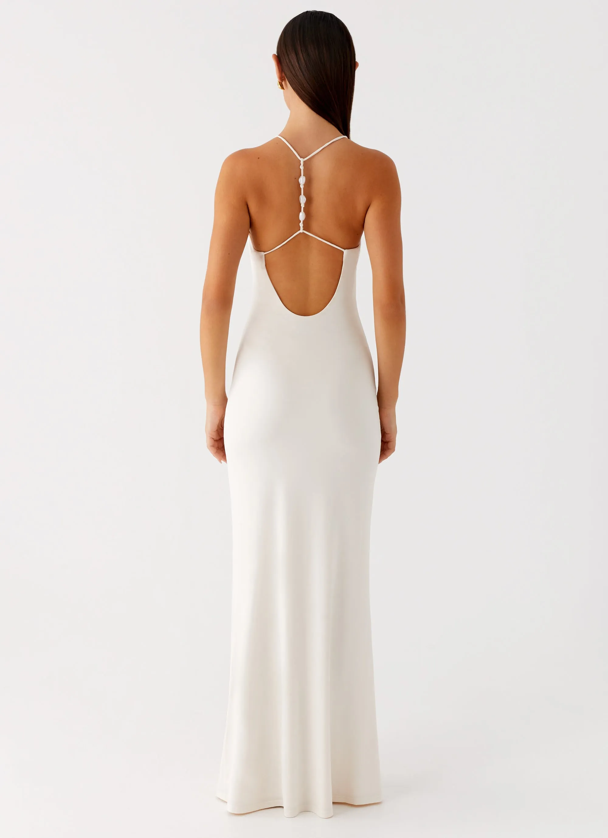Nautical Look Raffa Pearl Maxi Dress - Ivory