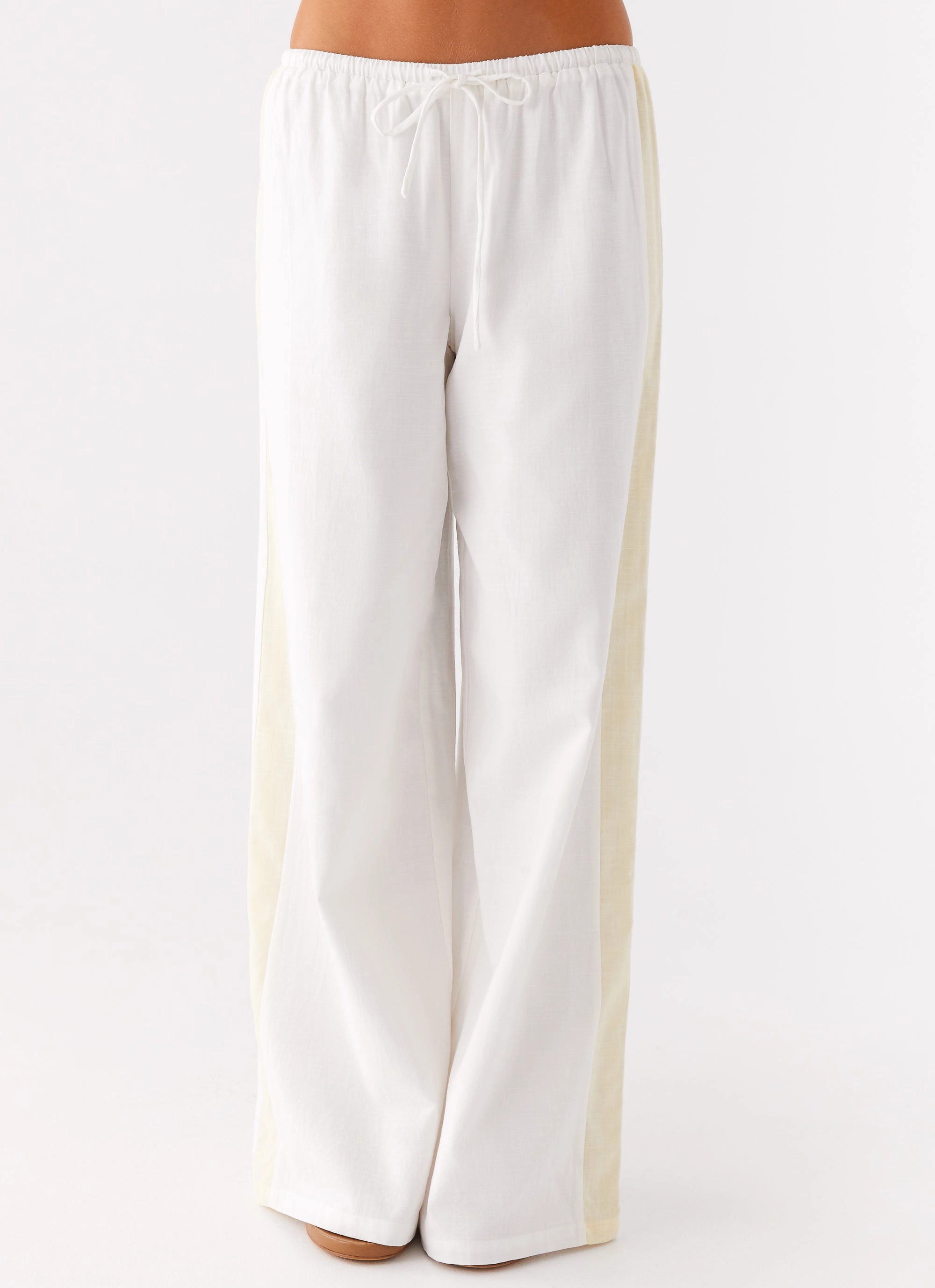Smart Style Oska Drawstring Pants - White