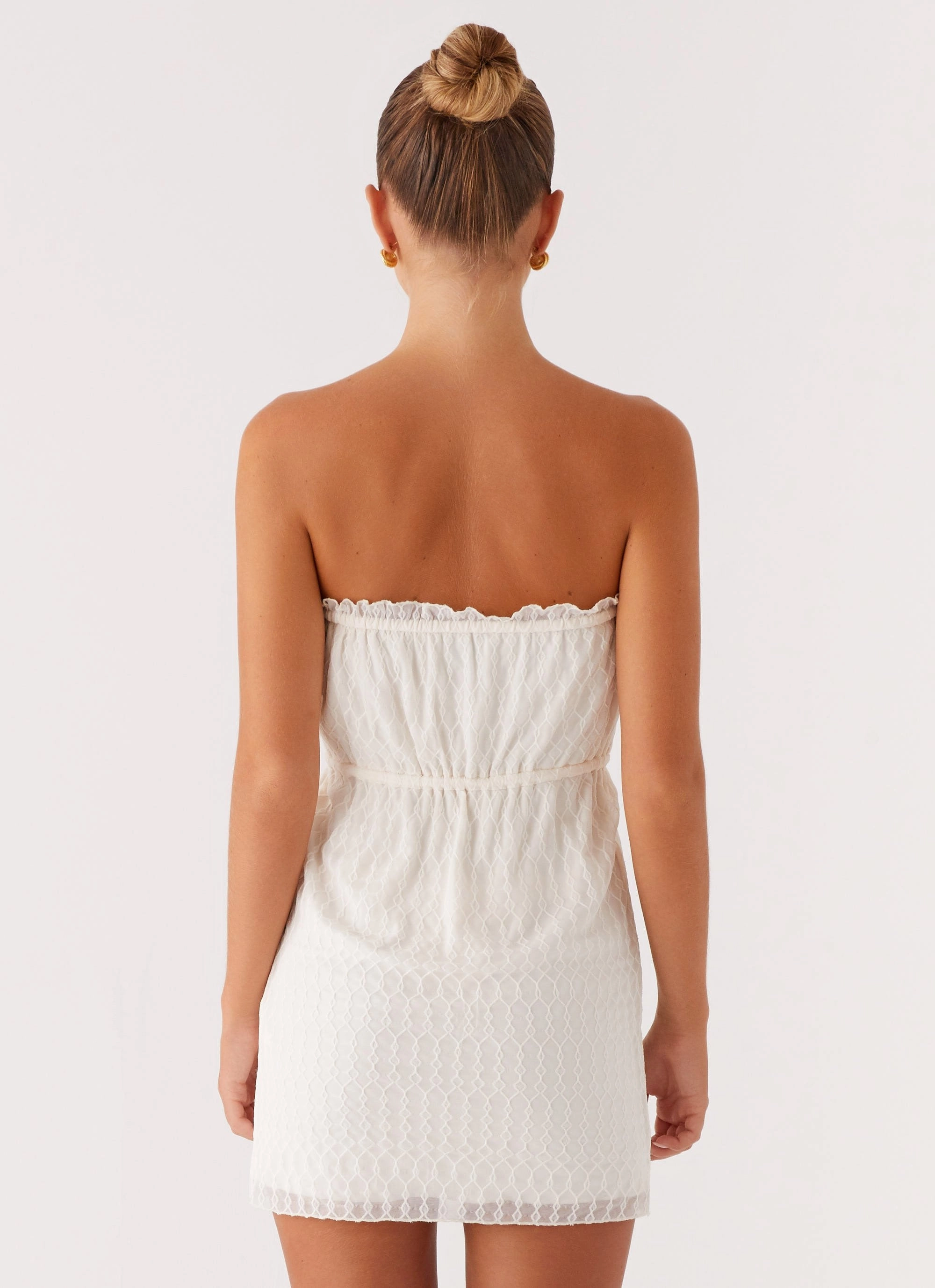 Alina Mini Dress - Ivory Petite friendly