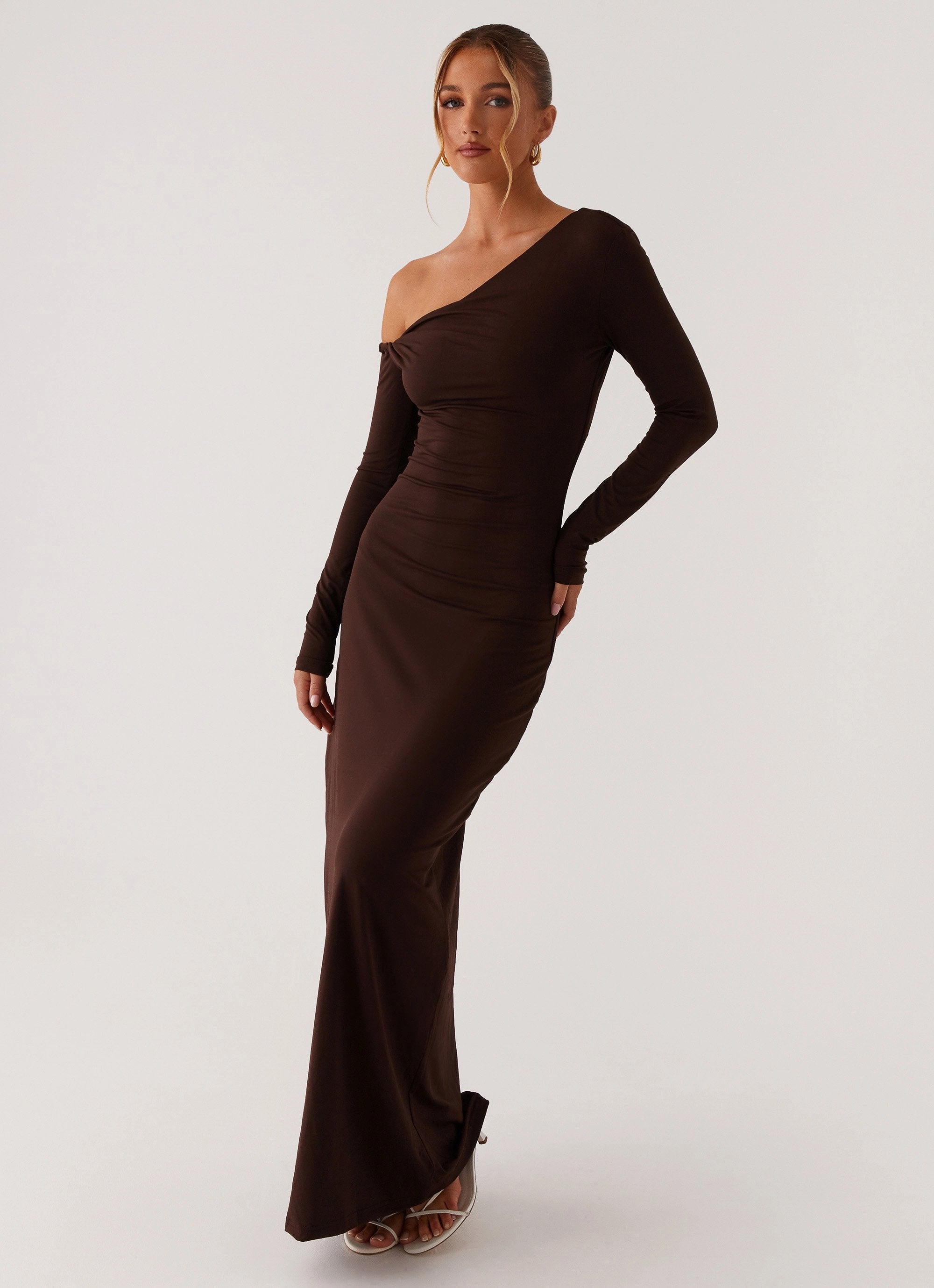 Cozy Vibes Jordana Twist Maxi Dress - Brown
